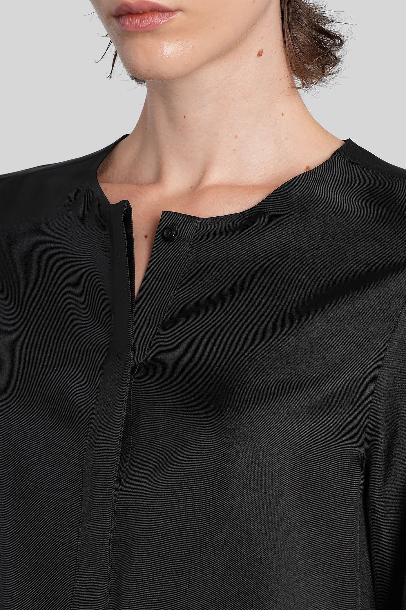 Loulou Studio Una Blouse In Black Silk In Black