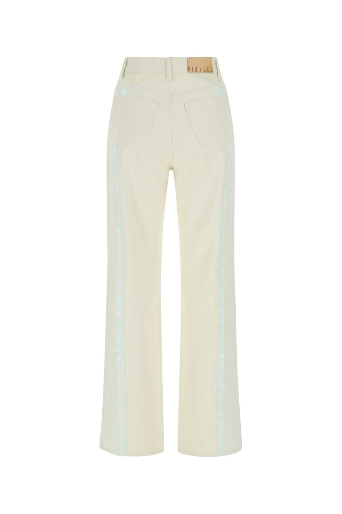 Shop Dion Lee Two-tone Denim Jeans In Clearbluenat