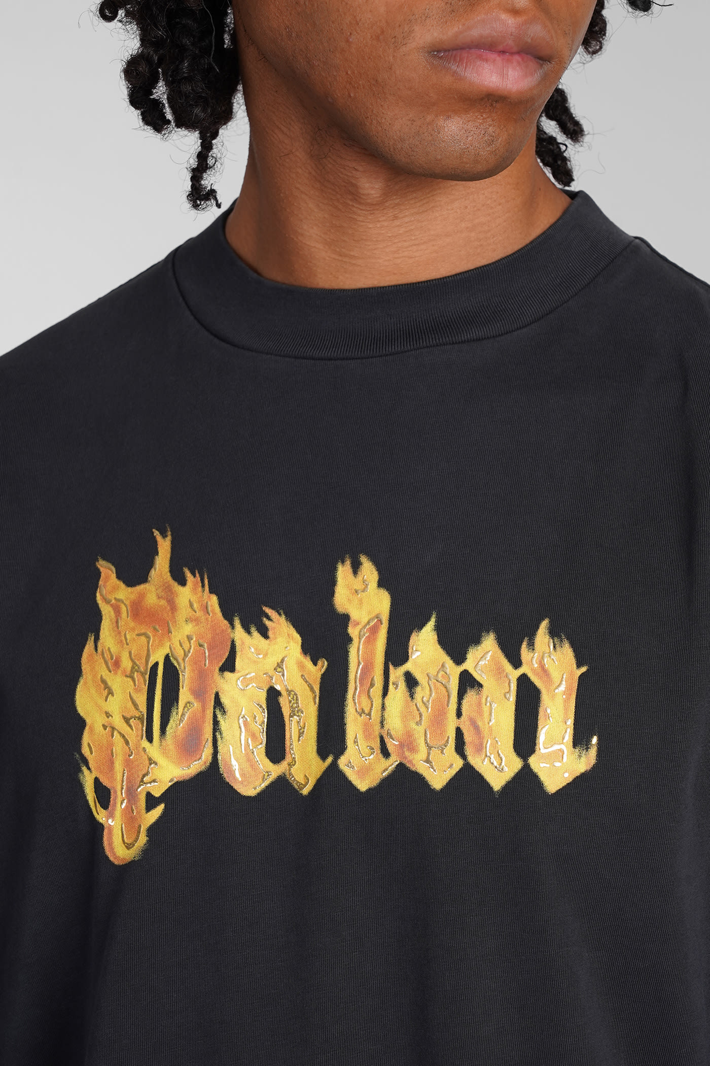 Shop Palm Angels T-shirt In Black Cotton