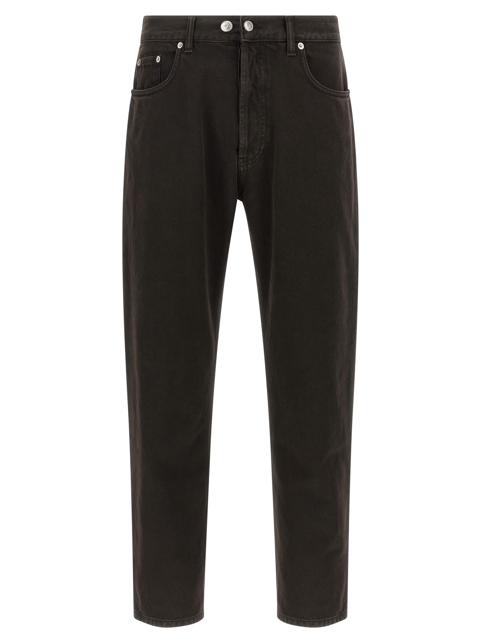 Department Five Musso Used-effect Cotton Jeans In Black