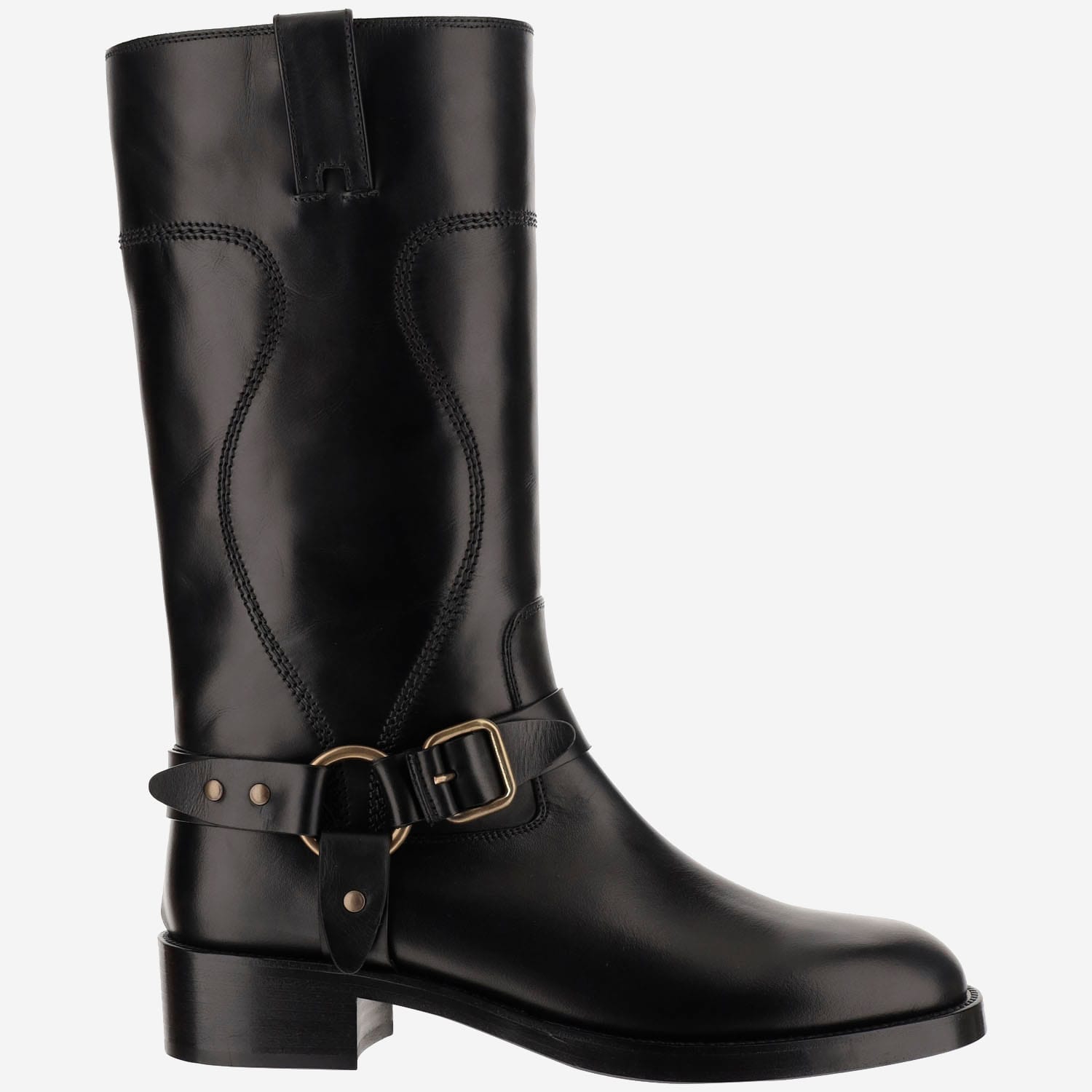 Sartore Leather Boot In Siena Light Nero