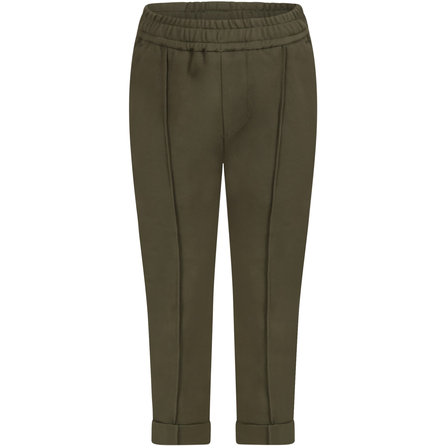 Scotch & Soda Green Trousers For Boy With Patch Logo