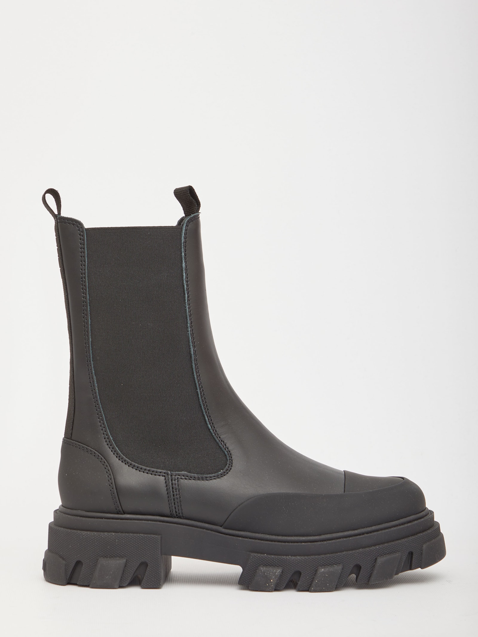 Ganni Leather Chelsea Boots