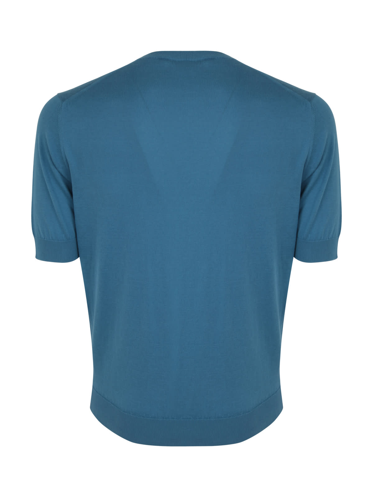 Shop Filippo De Laurentiis Round Neck T-shirt In Denim Blue