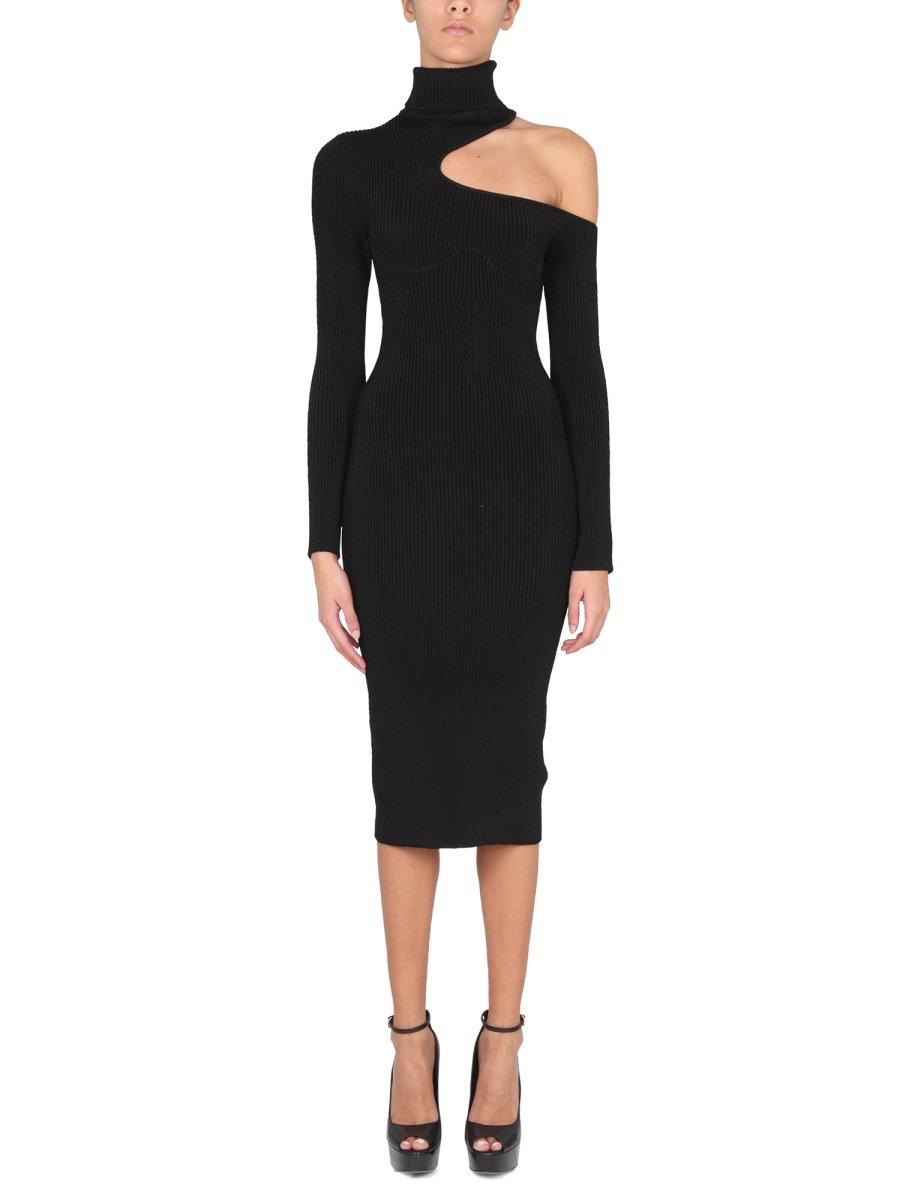 Tom Ford Cut-out Detailed Turtleneck Midi Dress