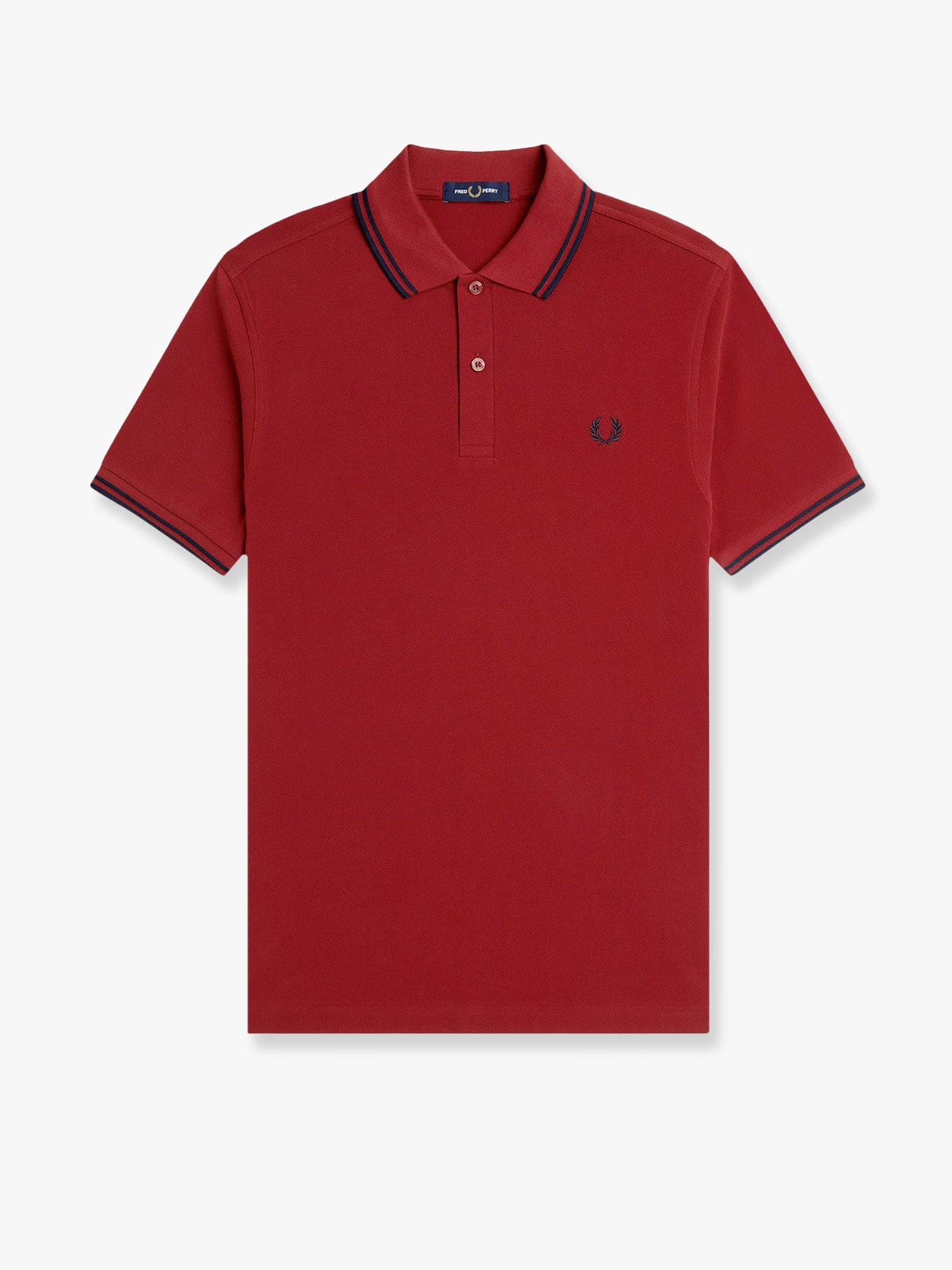 Fred Perry Classic Polo Shirt With Logo Embroidery In Red