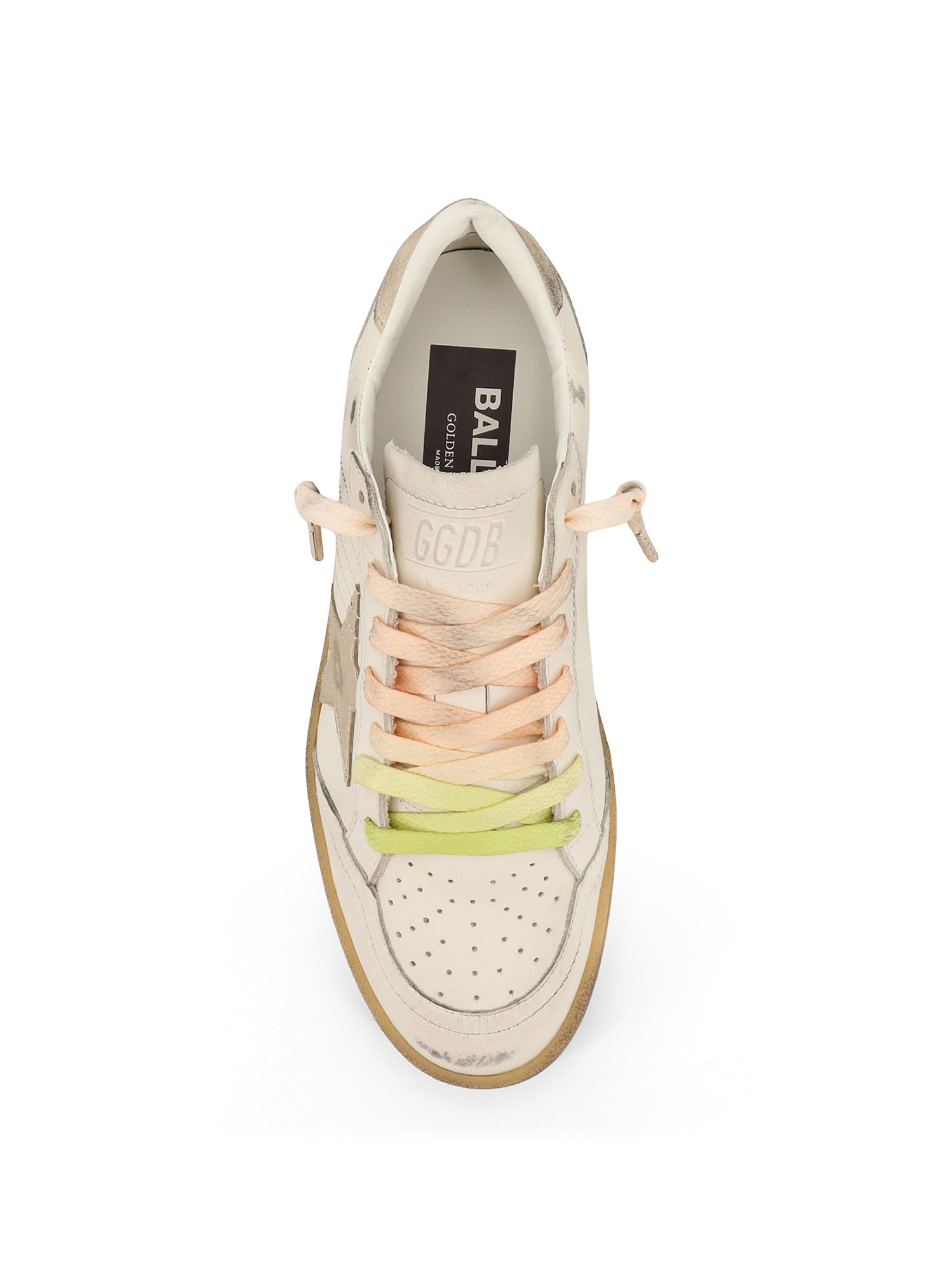Golden Goose Ball Star Leather Sneakers In Neutral