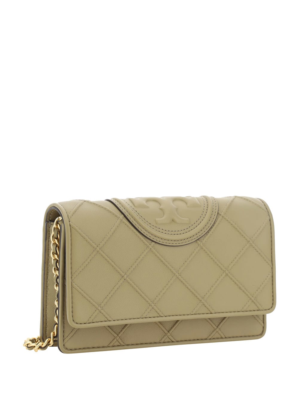 Tory Burch Fleming Soft Crossbody Wallet In Pebblestone