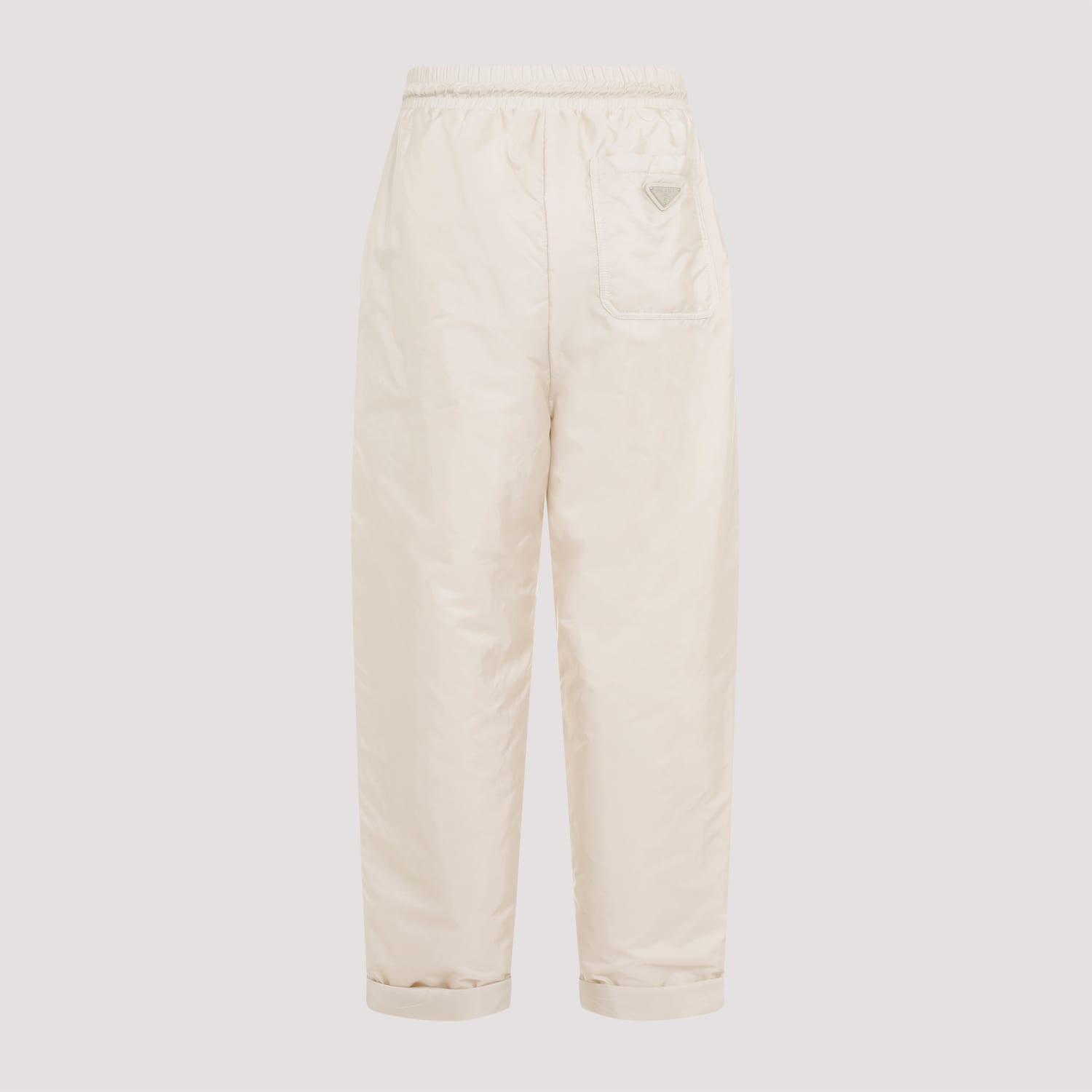 Prada Elegant Neutral Tailored Trousers In Crema