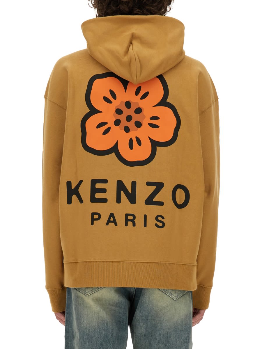 Shop Kenzo Sweatshirt With Logo In Beige