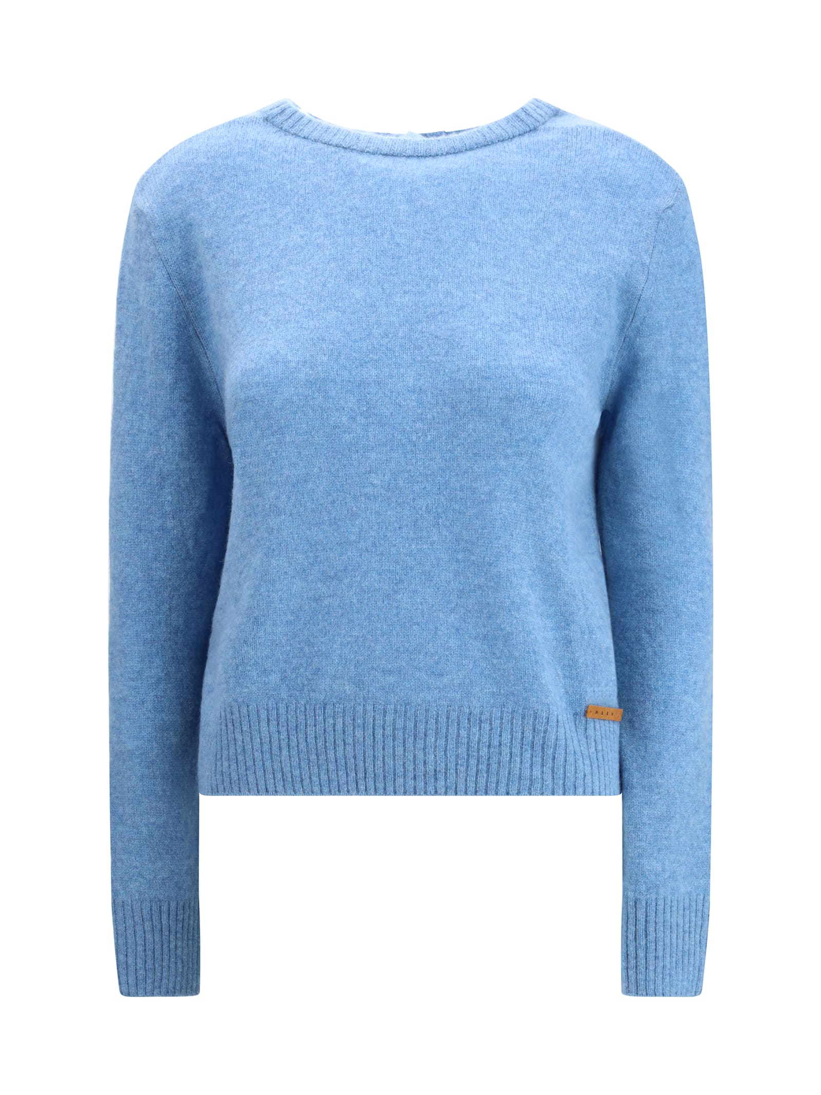 Marni Long-sleeved Crewneck Sweater In Blue