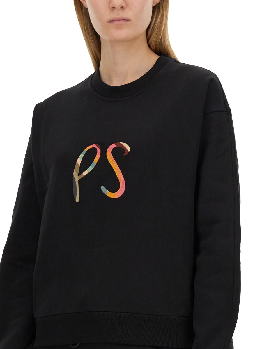 Shop Ps By Paul Smith Swirl Logo Sweatshirt In Black