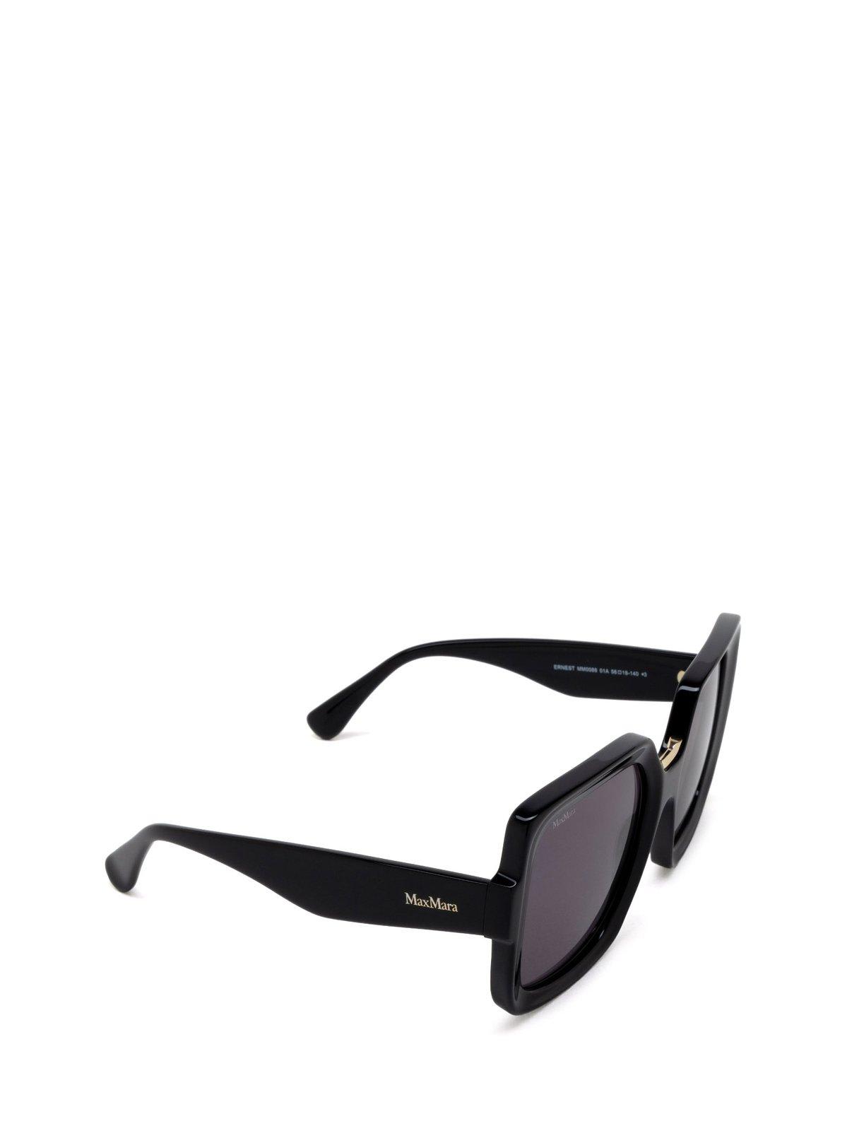 Shop Max Mara Square Frame Sunglasses In 01a