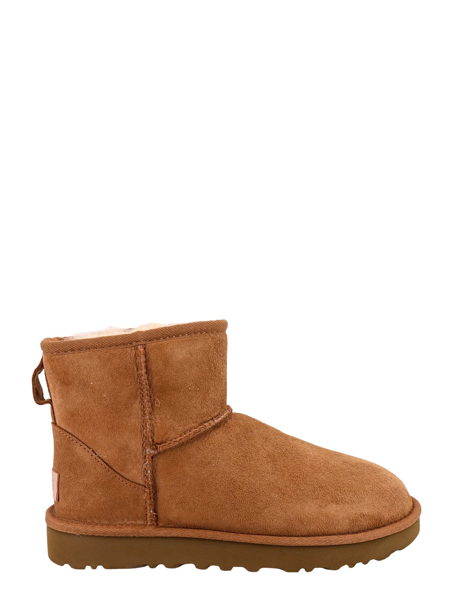 Ugg Mini Classic Ii Suede Ankle Boots In Nude & Neutrals