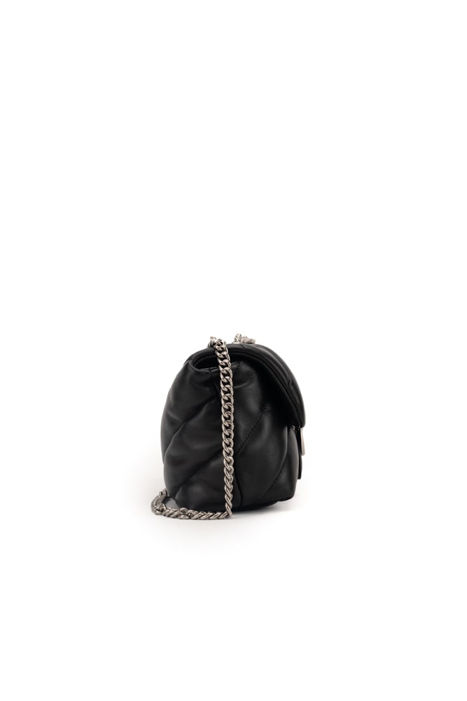 Shop Pinko Mini Love Puff Maxi Quilted Bag In Nero