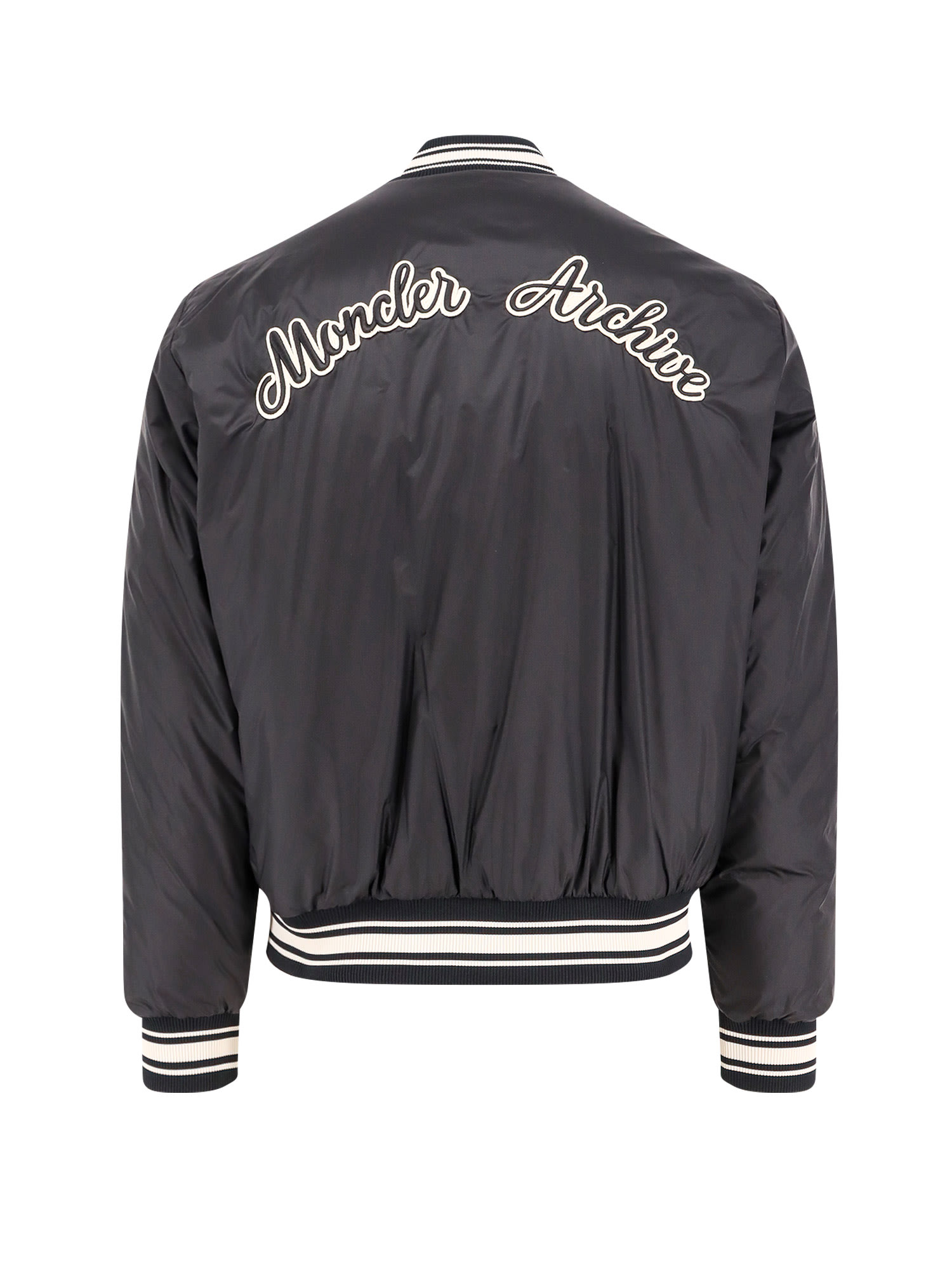 Moncler Bouchet Reversible Padded Bomber Jacket In Black