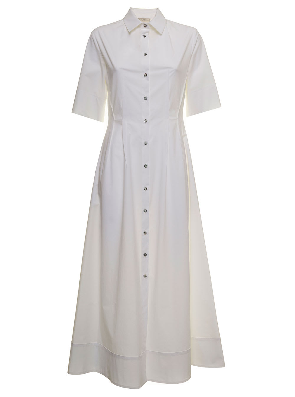 Antonelli Womans White Cotton Long Dress