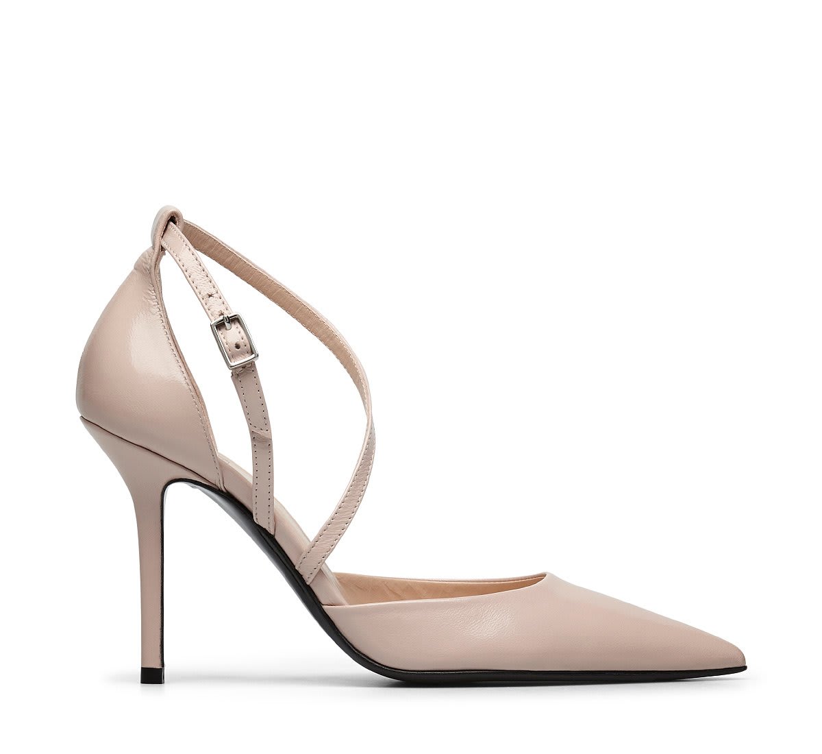 Shop Fabi Sandal With Strap In Rosa Confetto
