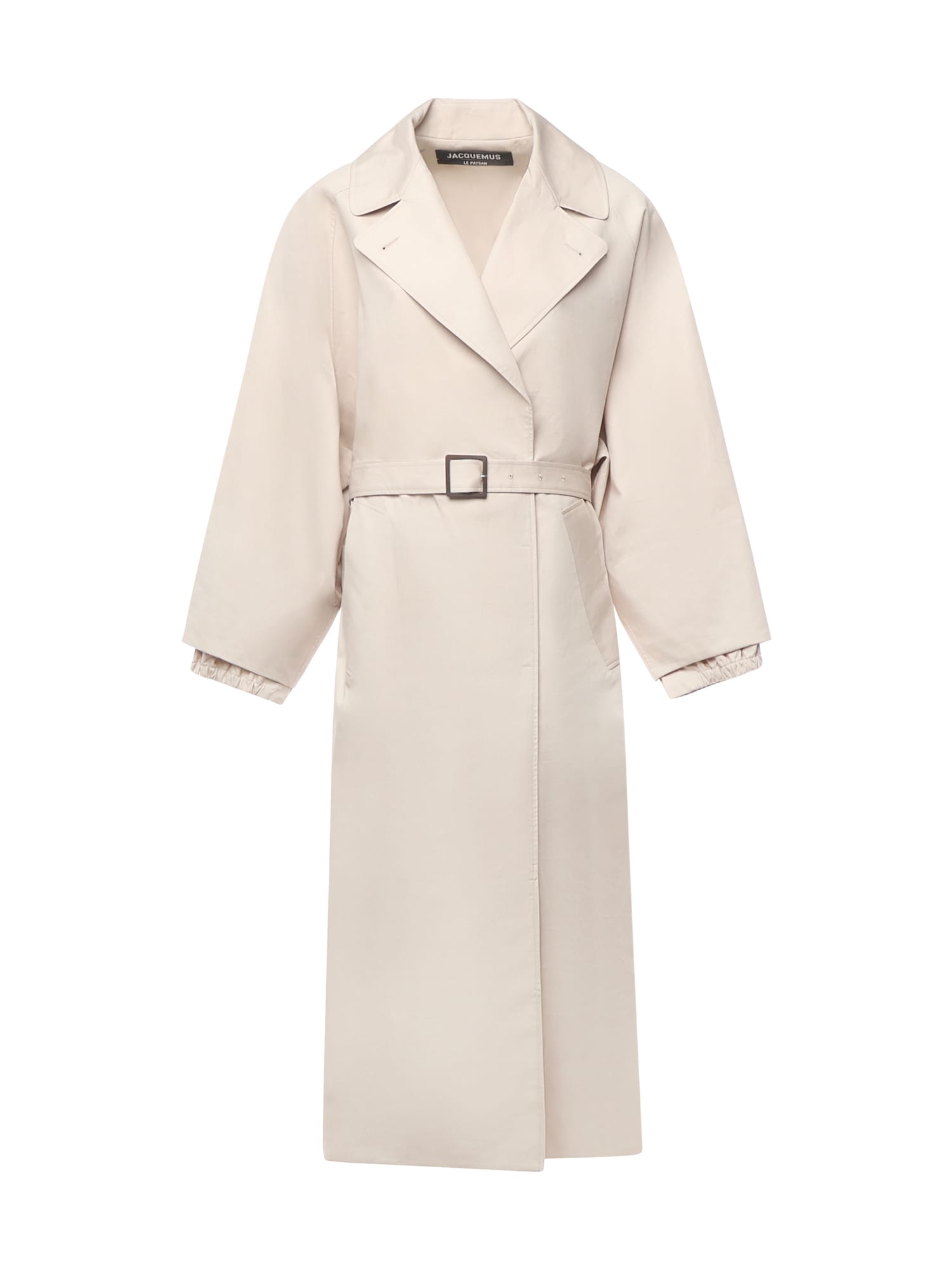 Jacquemus Le Trench Trapezi Cotton Gabardine Trench Coat In Brown