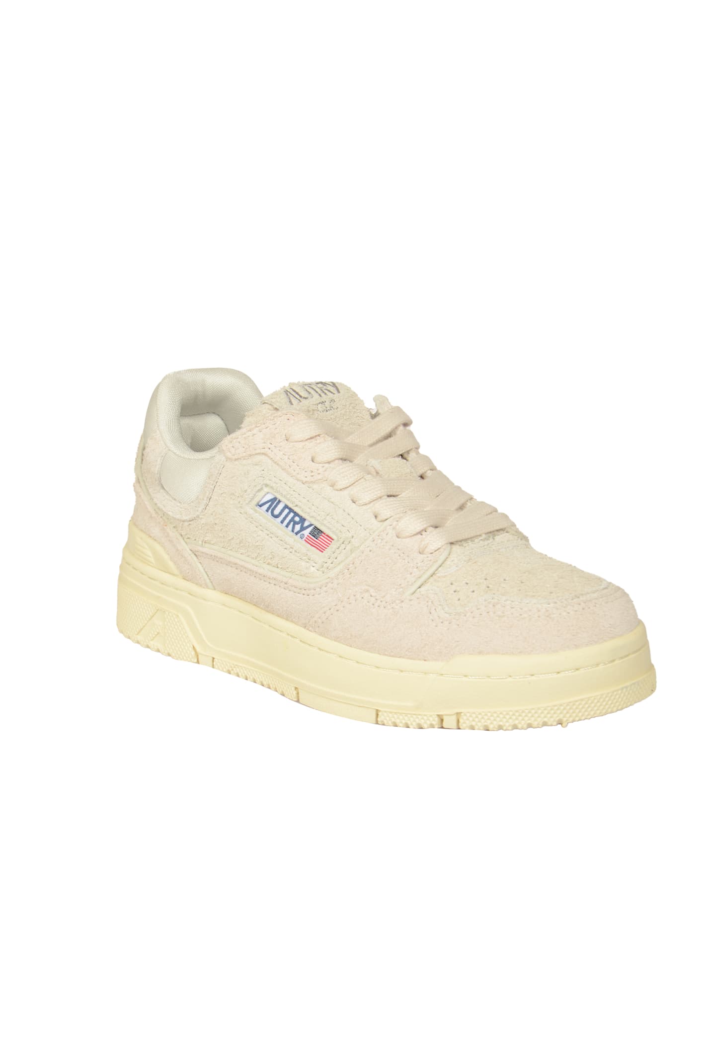 Shop Autry Clc Low Sneakers In Cream/white