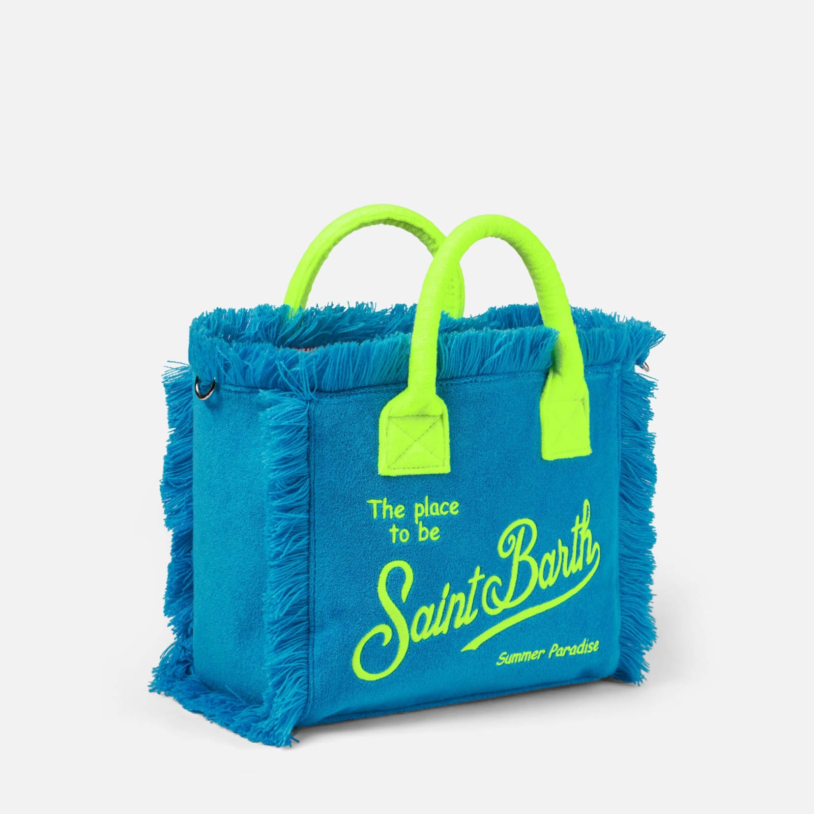 Mc2 Saint Barth Colette Turquoise Terry Handbag In Sky