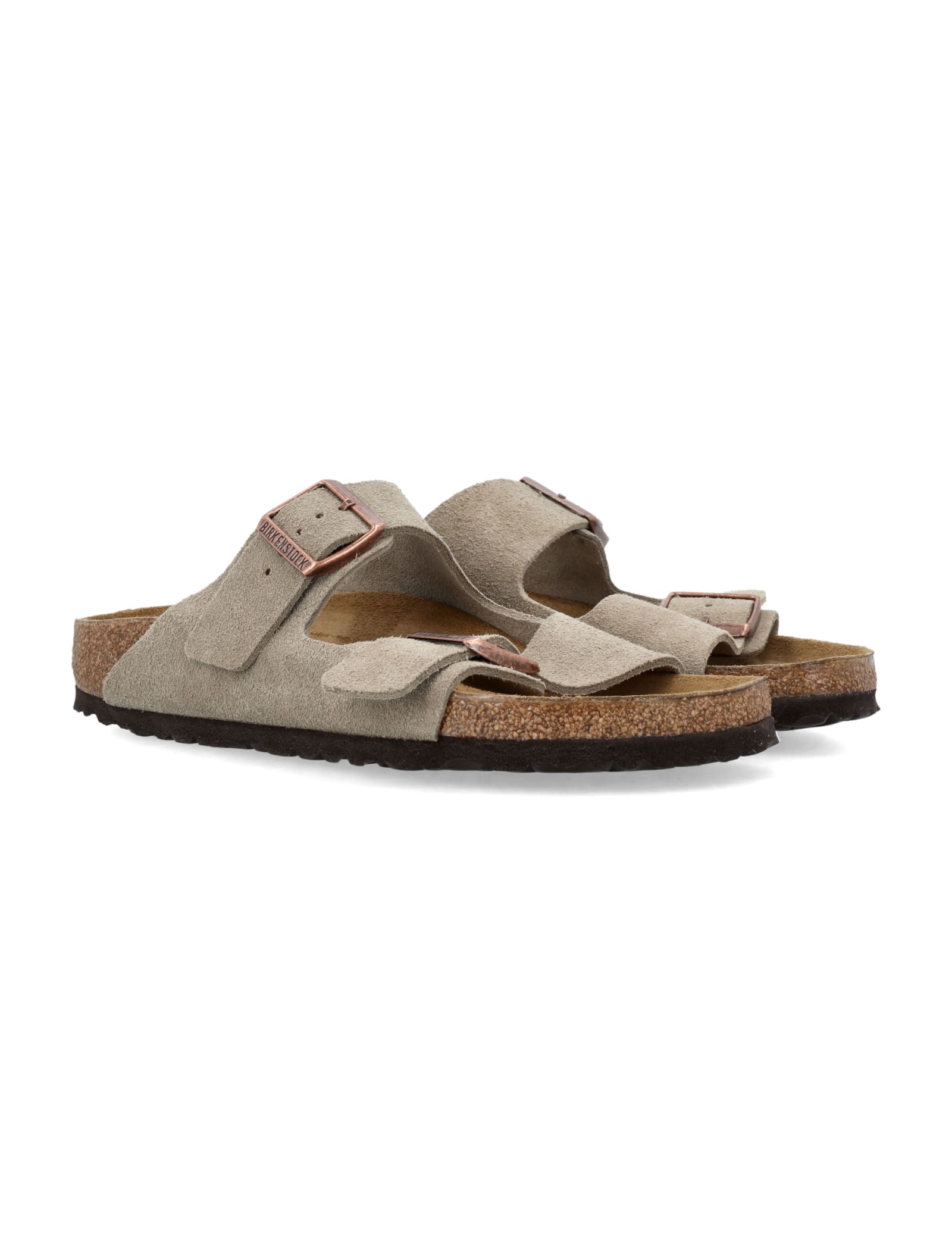 Birkenstock Arizona Bf In Nubuck Color Taupe In Taupe