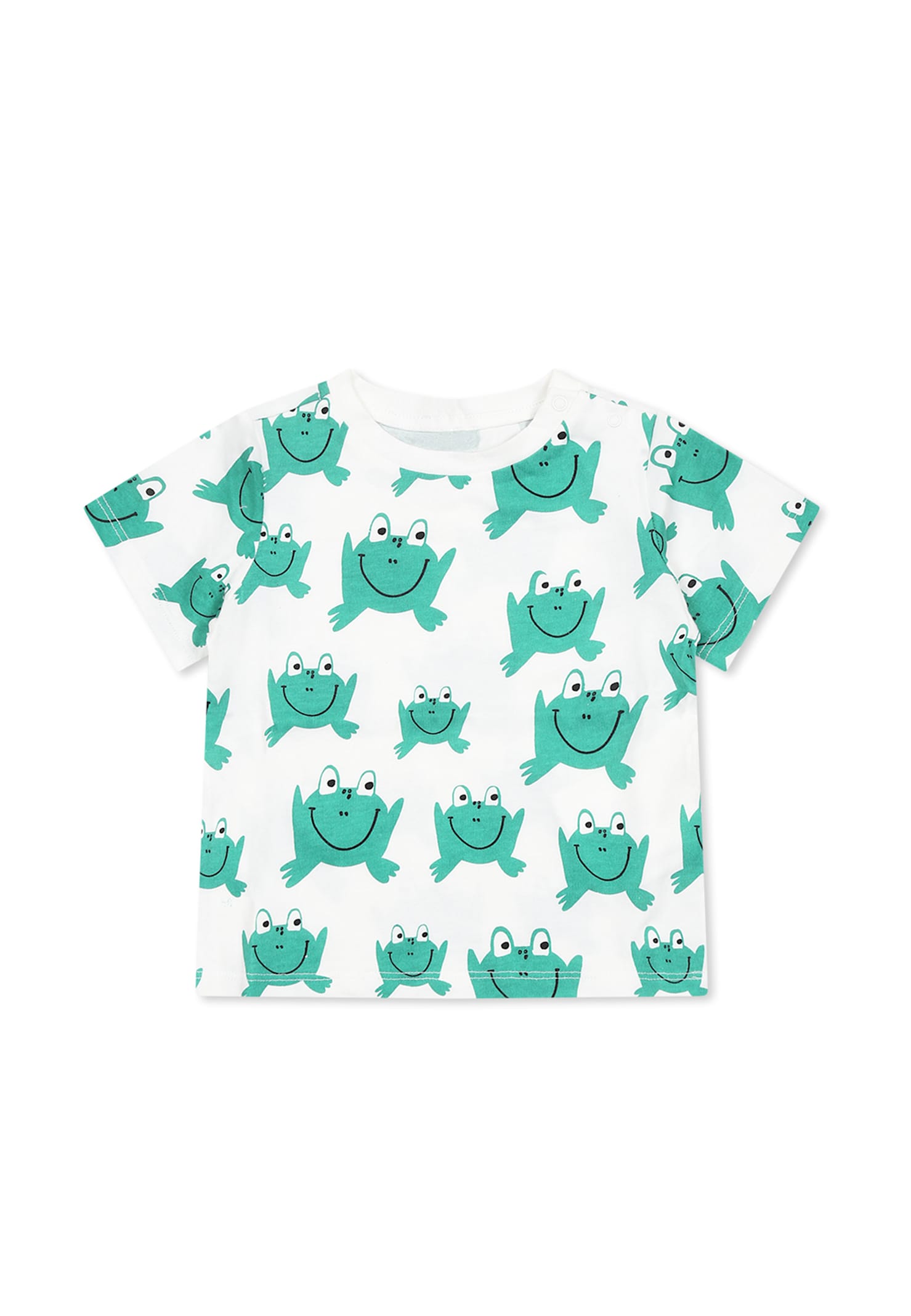 Stella Mccartney White T-shirt For Baby Boy With Frog In White