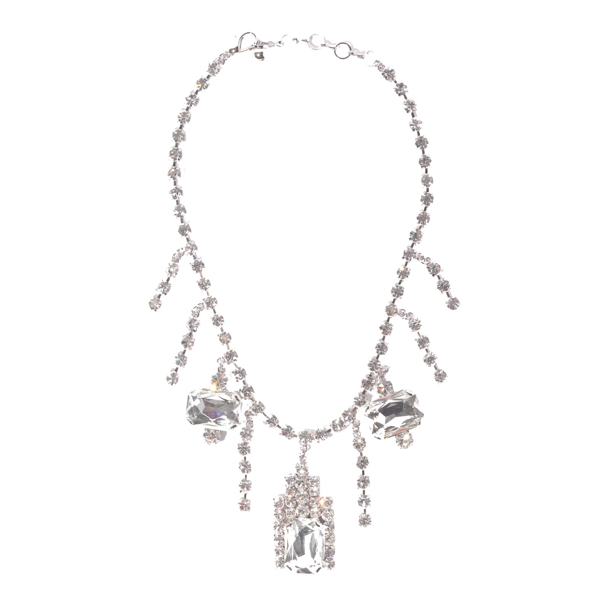 Alessandra Rich Crystal Necklace With Pendant