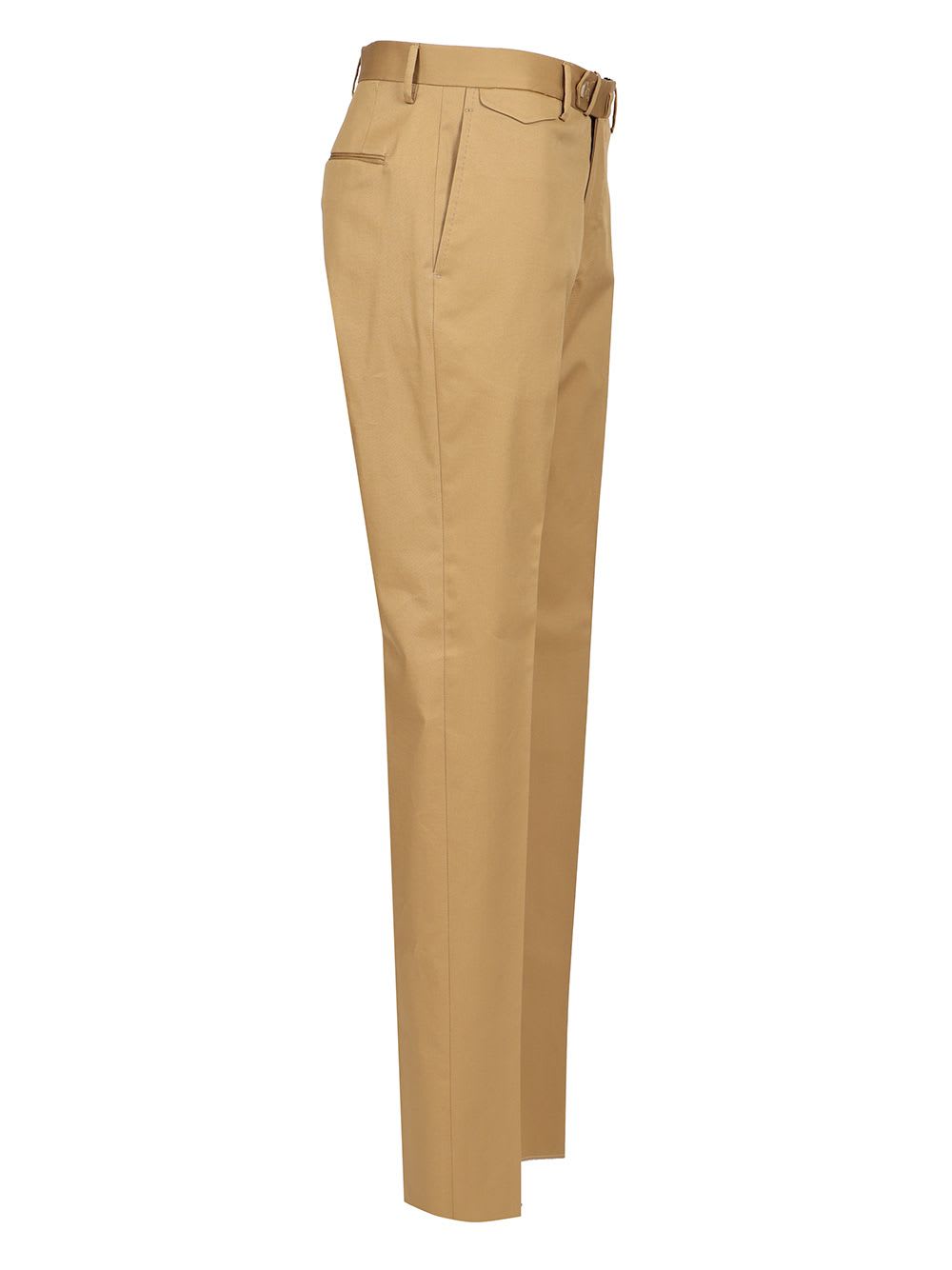 Tagliatore White Flannel Trousers In Beige