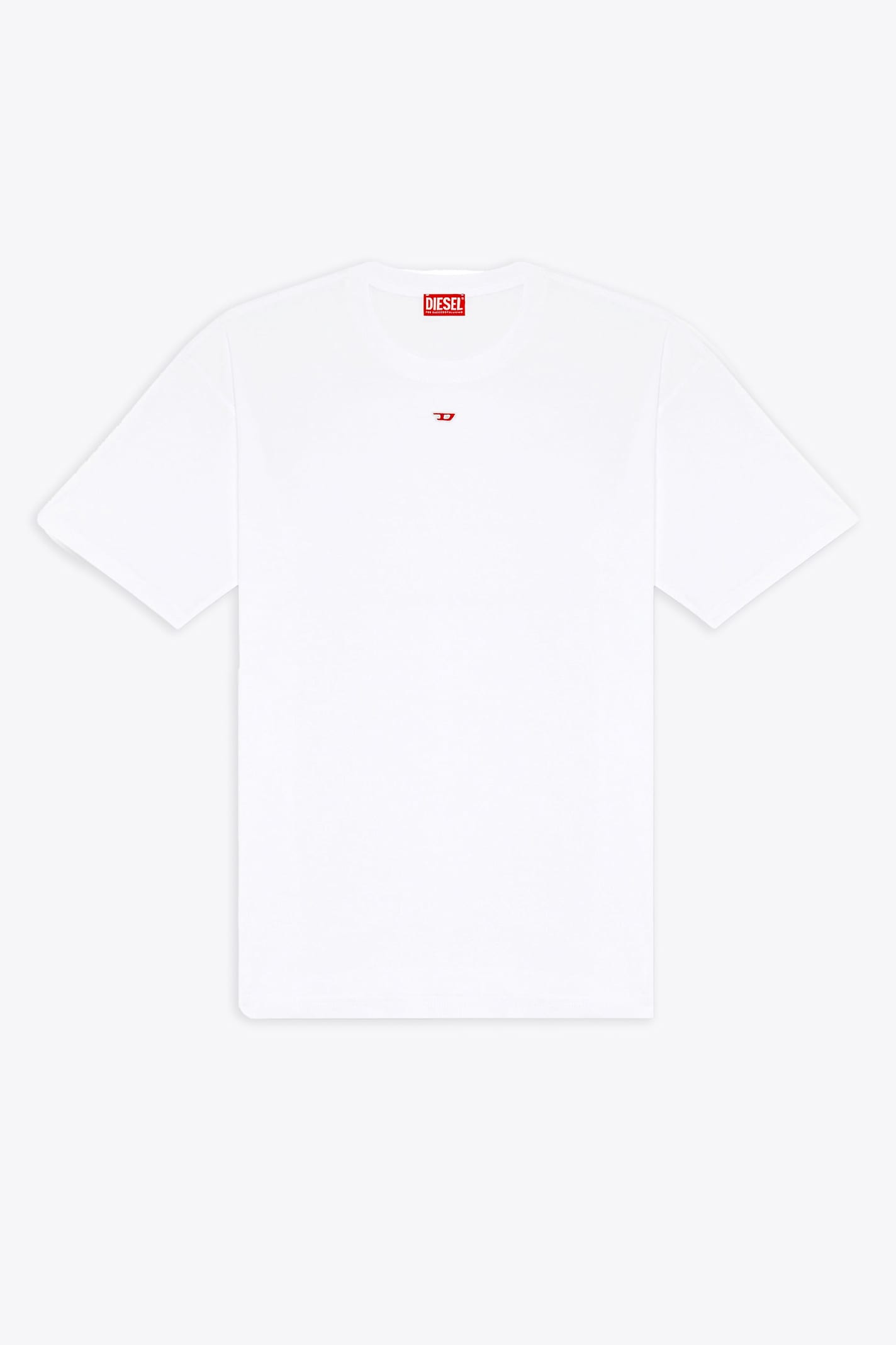 Diesel T-uncutie Stretch-cotton T-shirt In Bianco