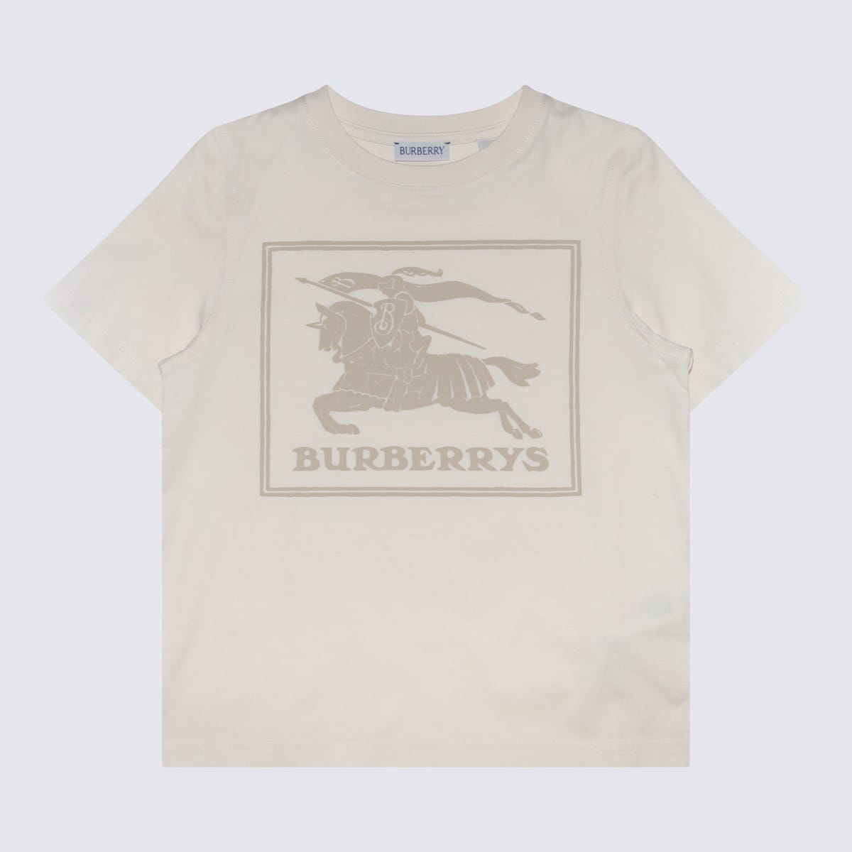 Burberry Kids' Cream Cotton T-shirt In Pale Cream