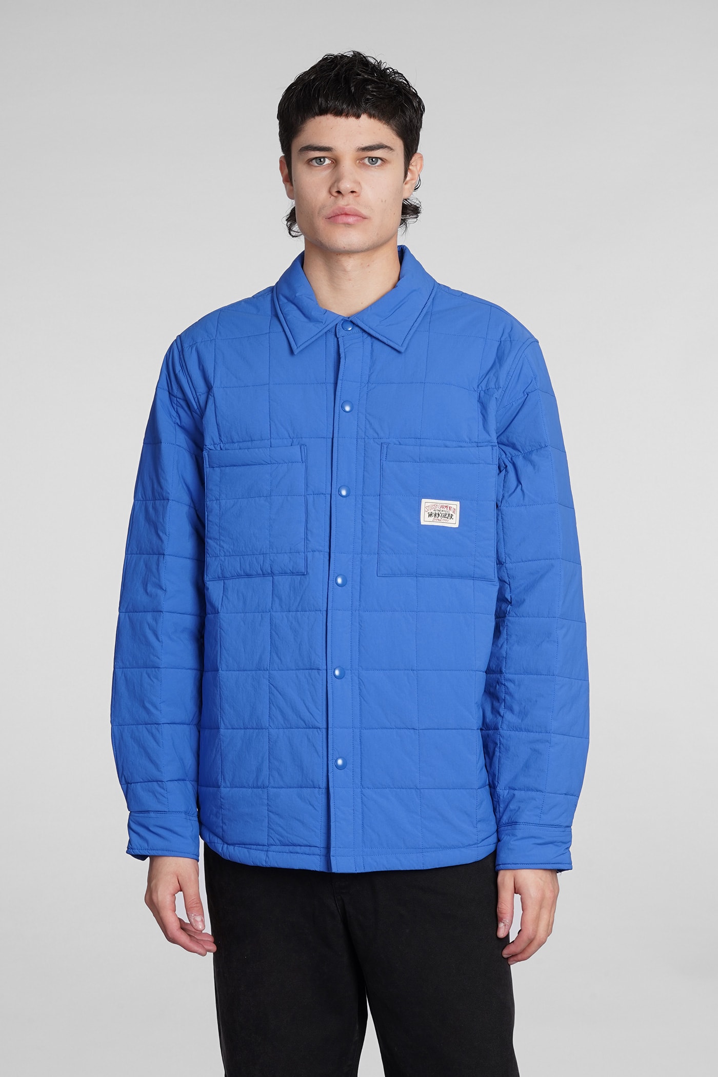 Stussy Casual Jacket In Blue Nylon