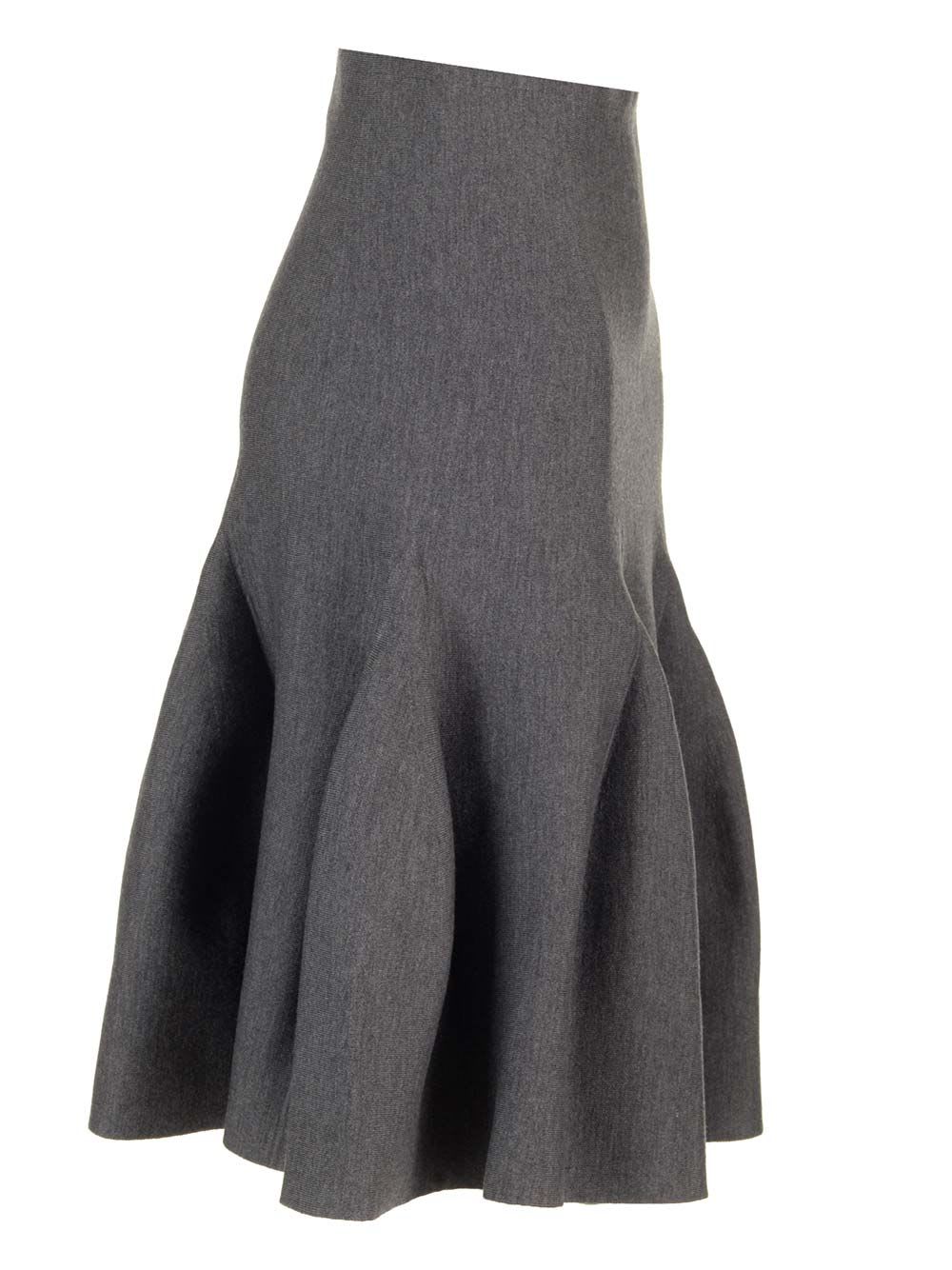 Shop Alaïa Sculptural Skir In Grey