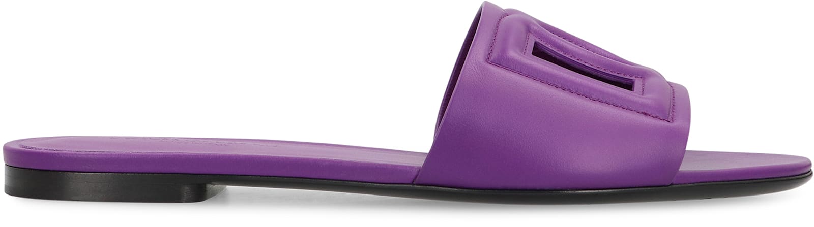 Dolce & Gabbana Dolce&gabbana Bianca Interlock Slide Sandal In Purple