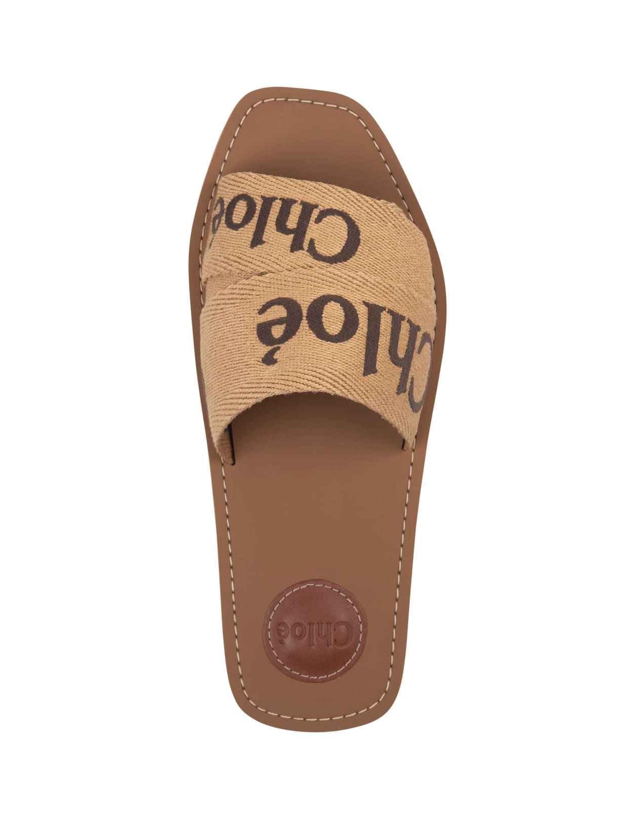 Shop Chloé Woody Flat Sabots In Dark Tan In Brown