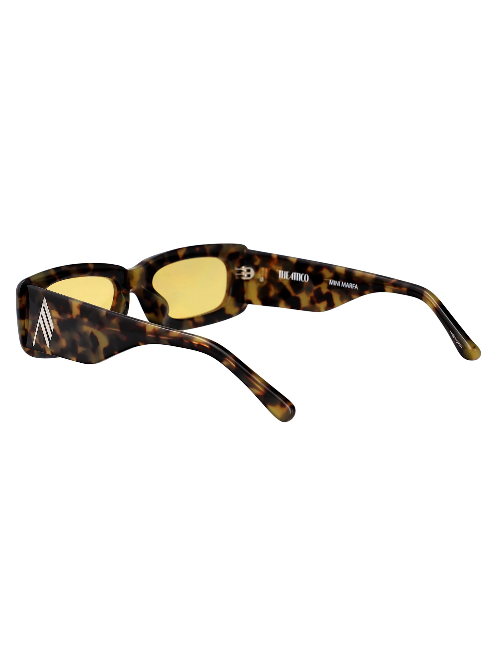 Attico Blake Sunglasses In T-shell/silver/yellow
