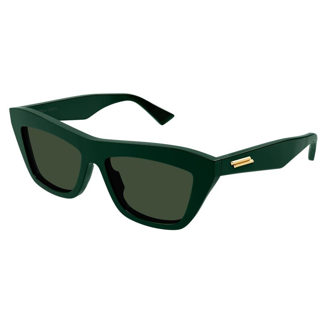 Shop Bottega Veneta Cat-eye Frame Sunglasses In 007 Green Green Green