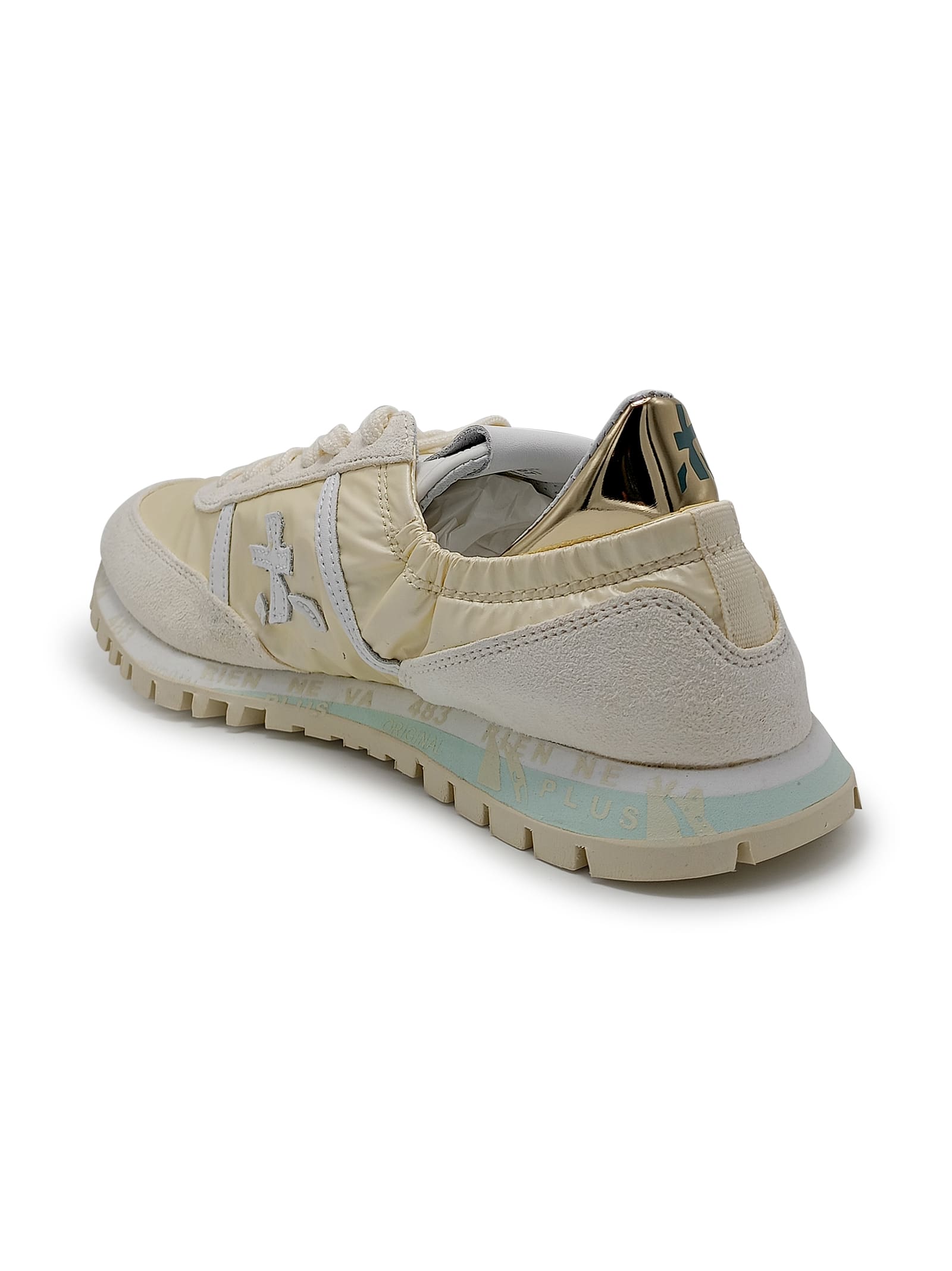 Shop Premiata Seand Panelled Sneakers In Cream