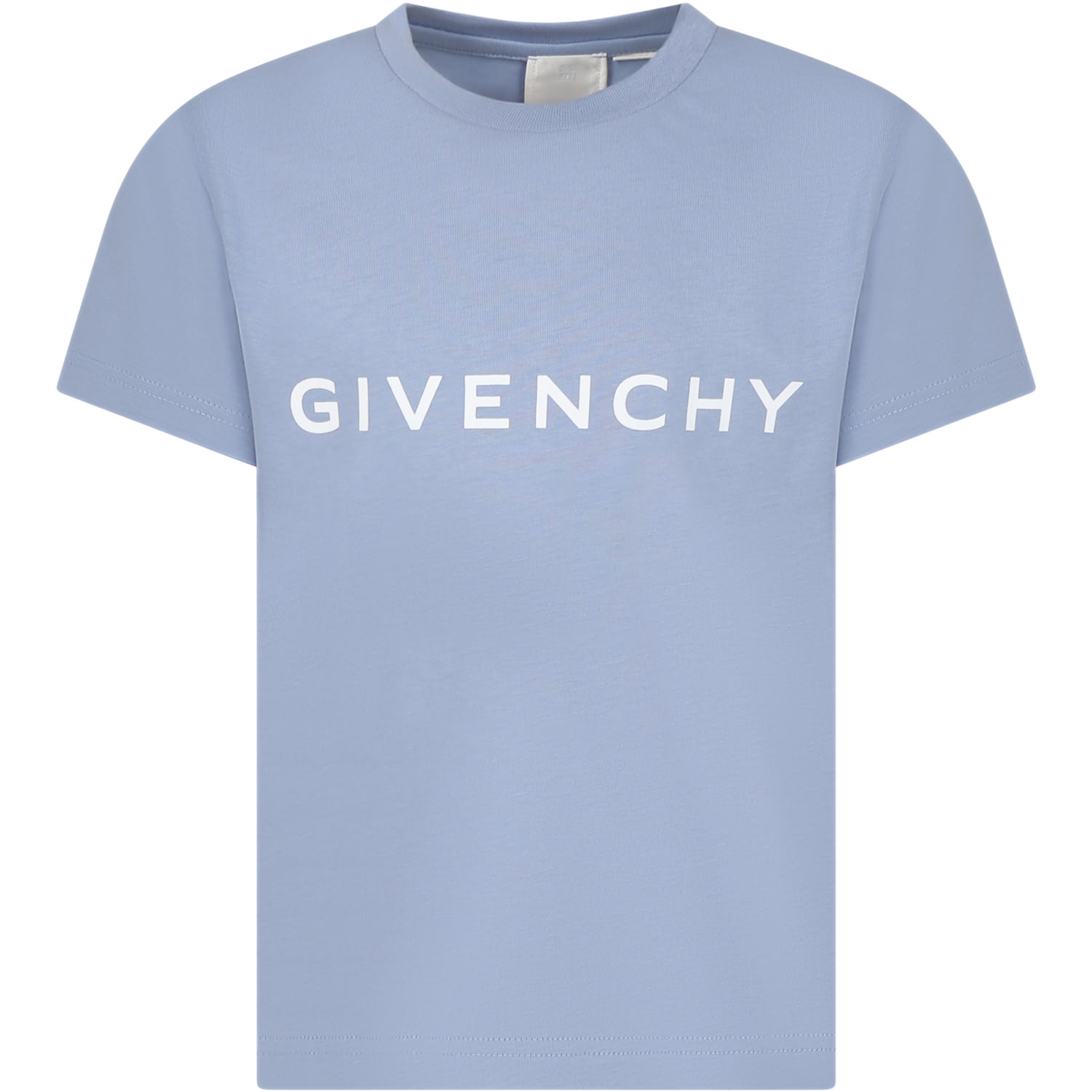 Givenchy Light Blue T-shirt For Boy With Logo