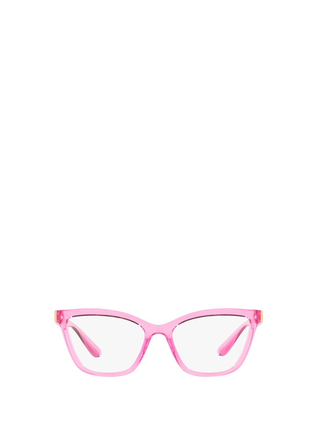 Shop Dolce &amp; Gabbana Eyewear Butterfly Frame Glasses Glasses In 3097 Transparent Pink