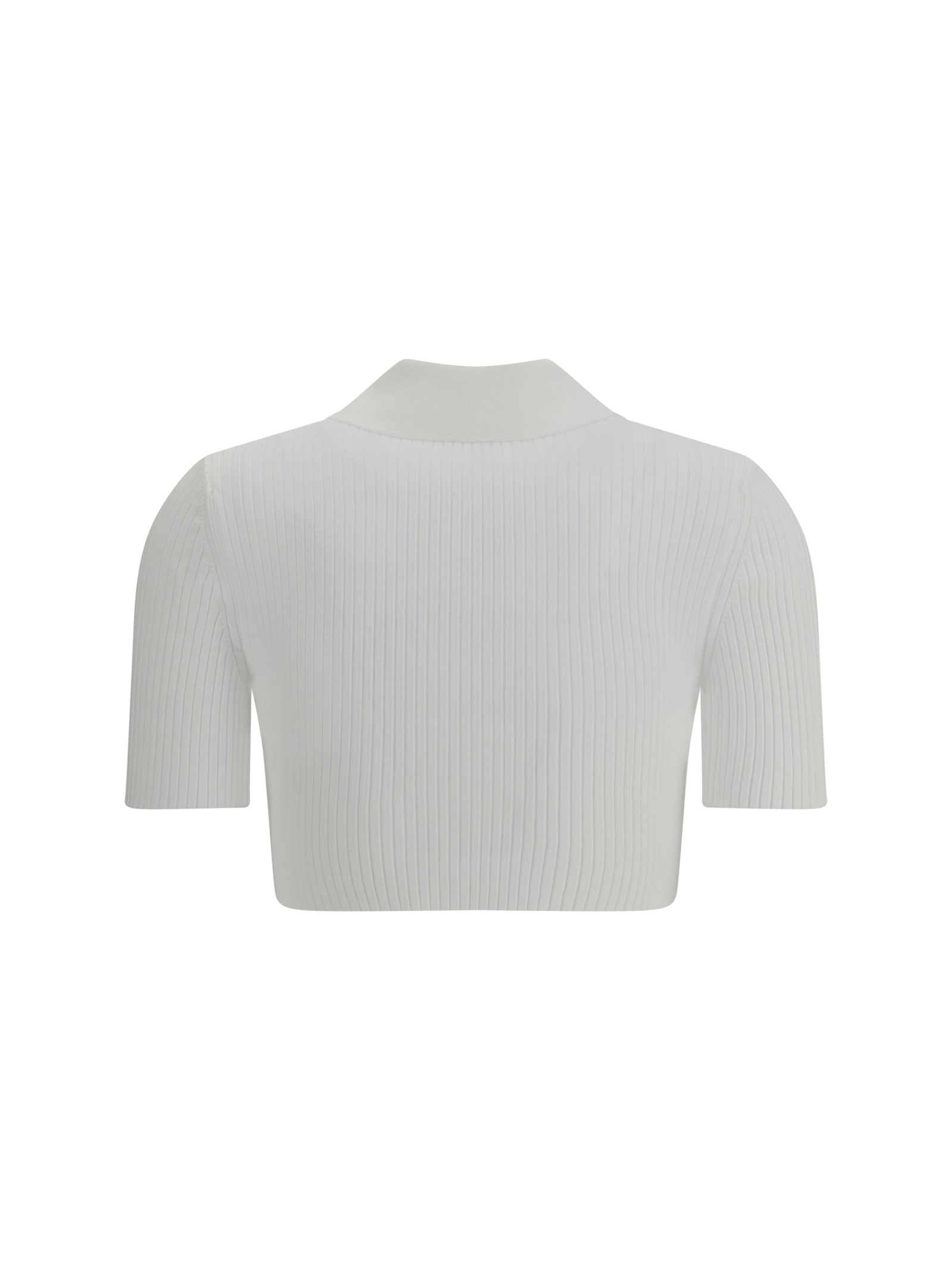 Shop Courrèges Cropped Polo Shirt