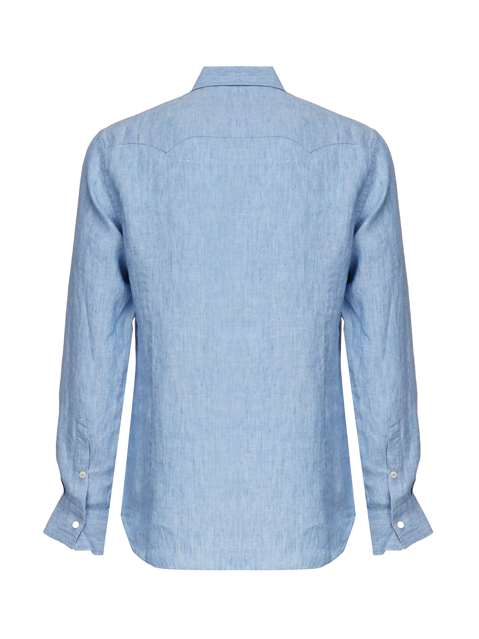 Mc2 Saint Barth Pockets Long-sleeve Shirt In Blue
