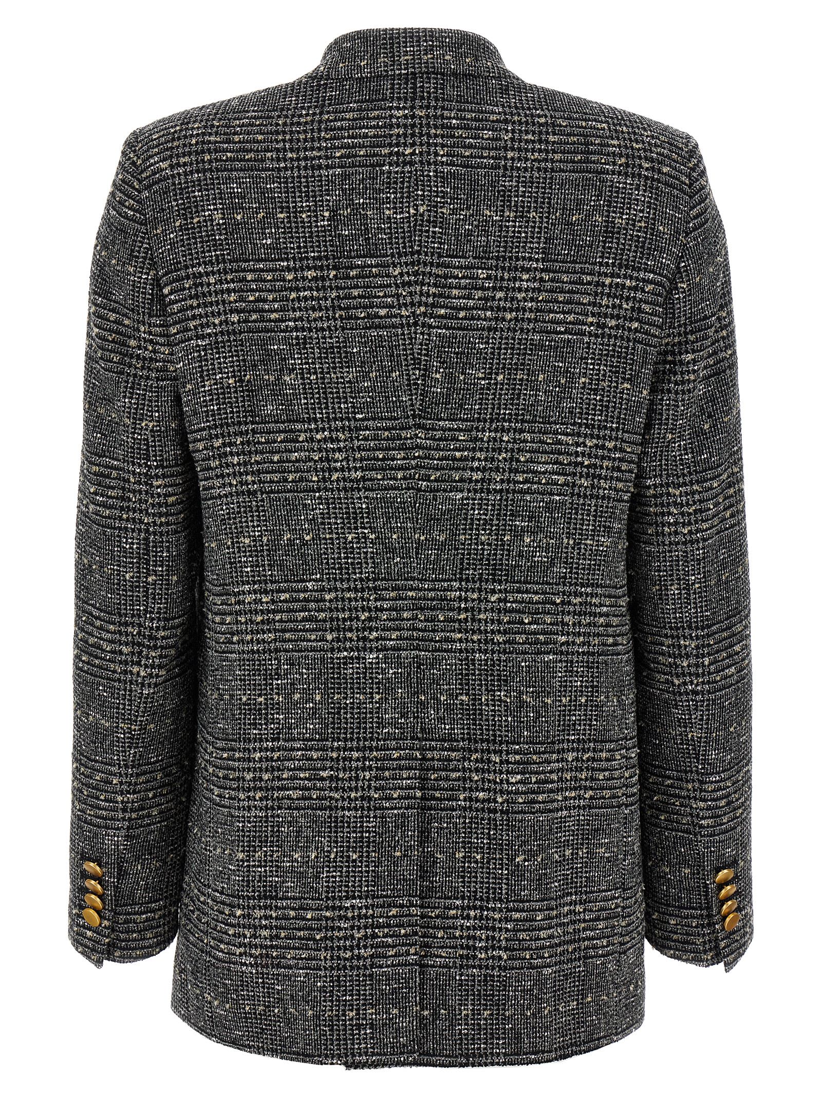 Tagliatore Jasmine Check-patterned Double-breasted Blazer In Black