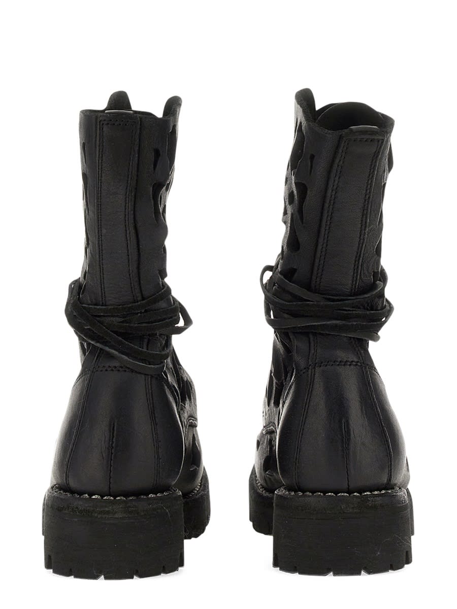 Shop Guidi Ankle Boot With Cut Out Details In Black