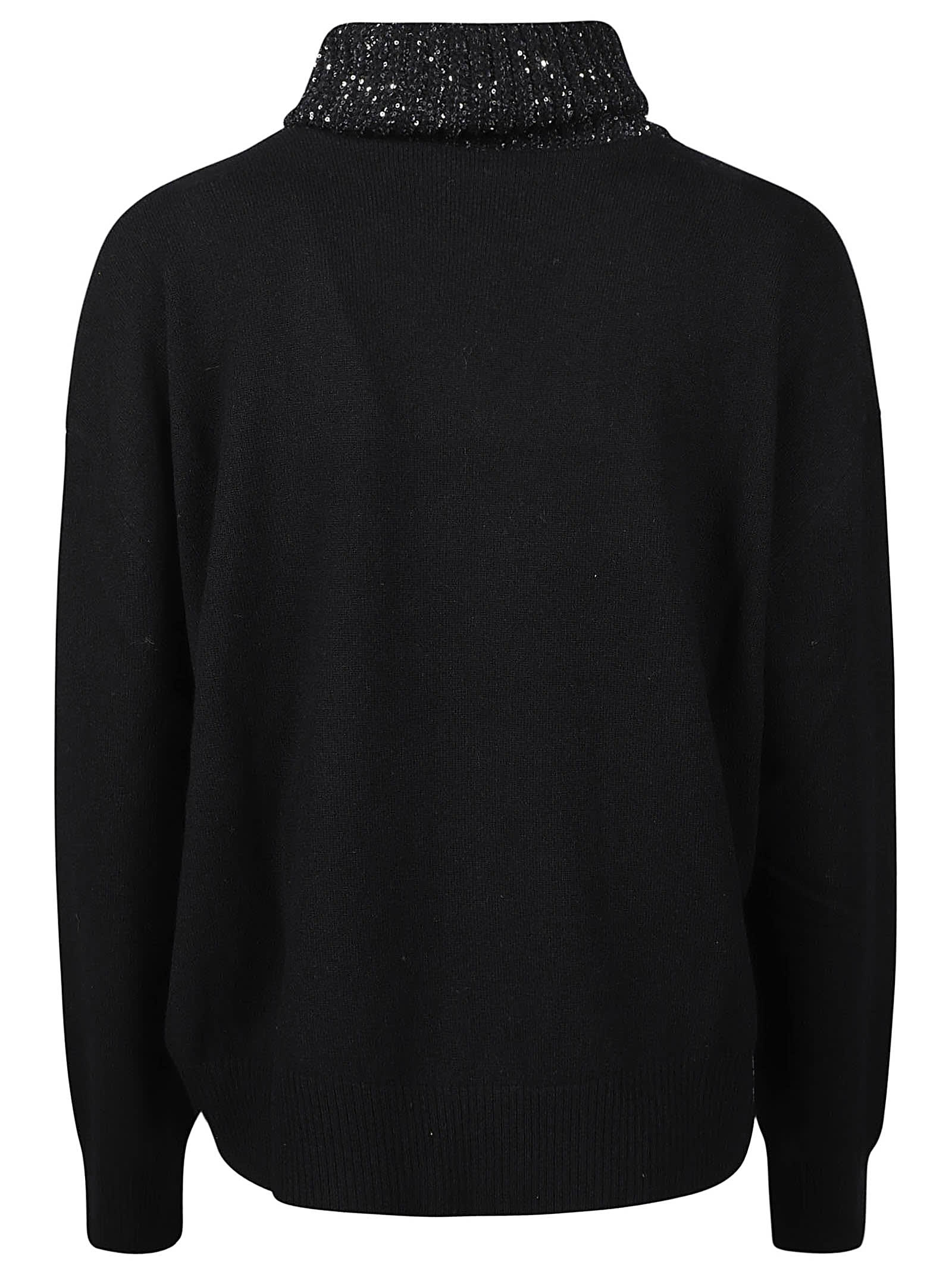 Shop Fabiana Filippi Turtle Neck Sweater In Nero