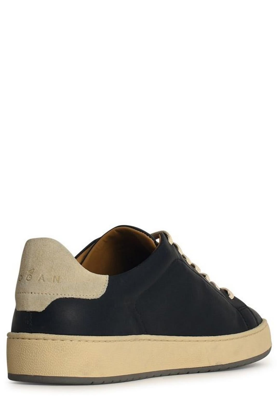 Shop Hogan Round-toe Lace-up Sneakers In Blue