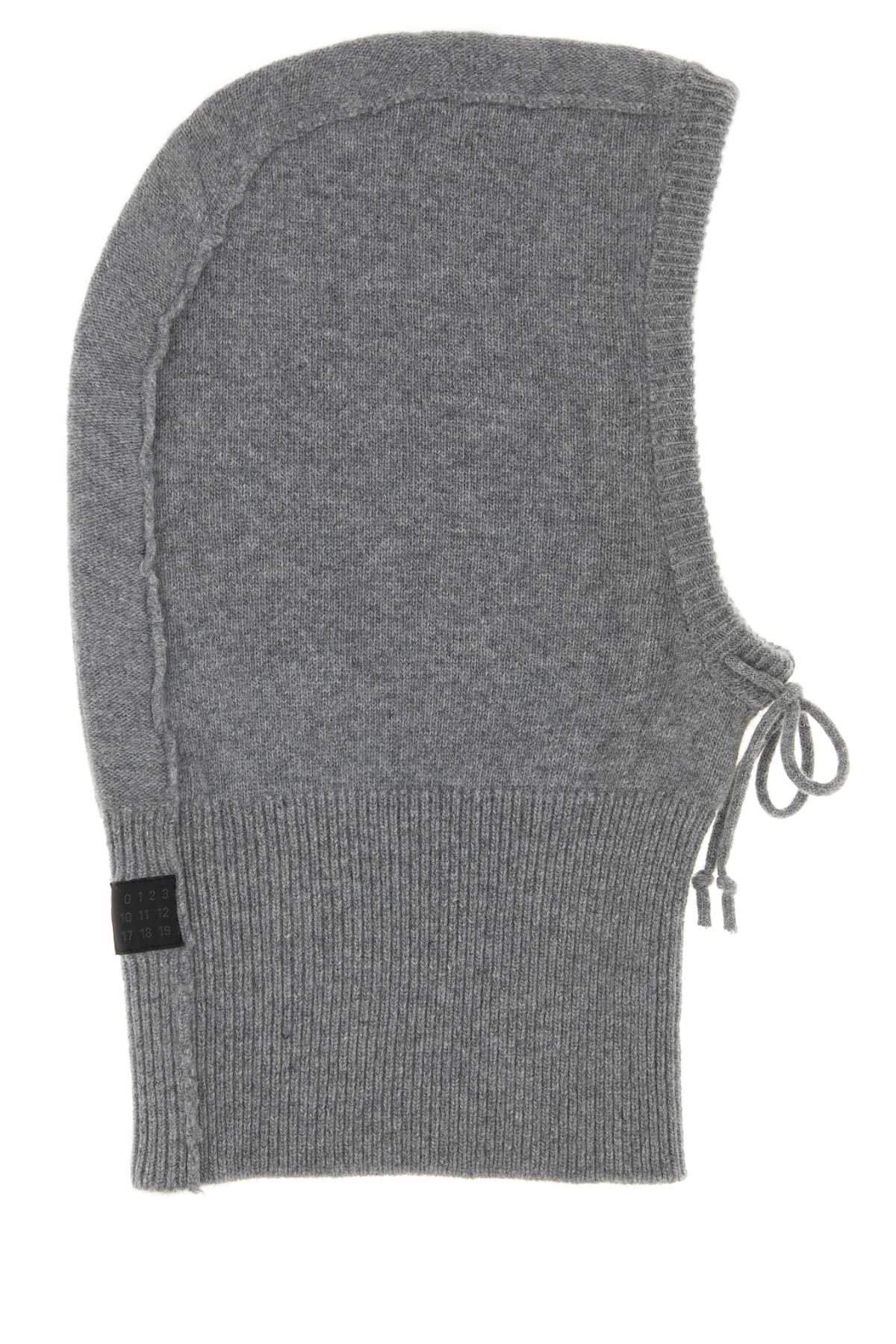 Mm6 Maison Margiela Grey Wool Blend Balaclava In Gray