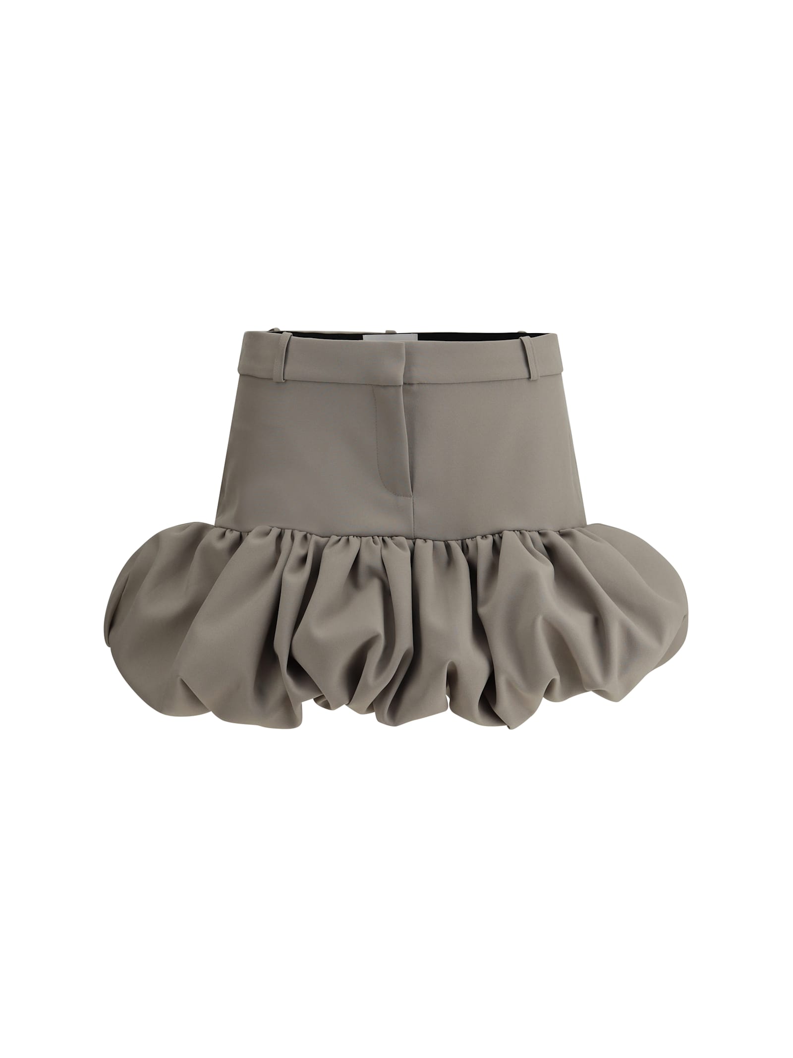 Gathered Hem Miniskirt