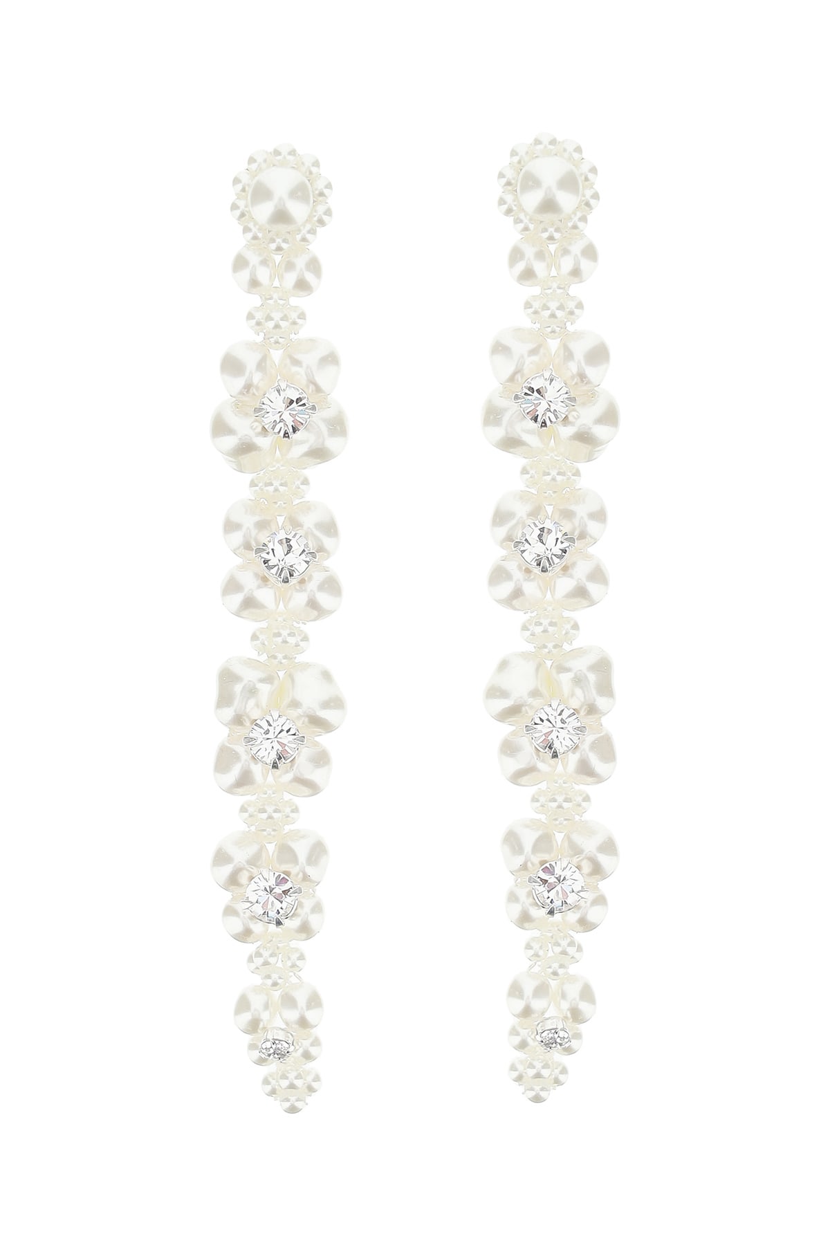Simone Rocha Cluster Drip Pearl Crystal Earrings