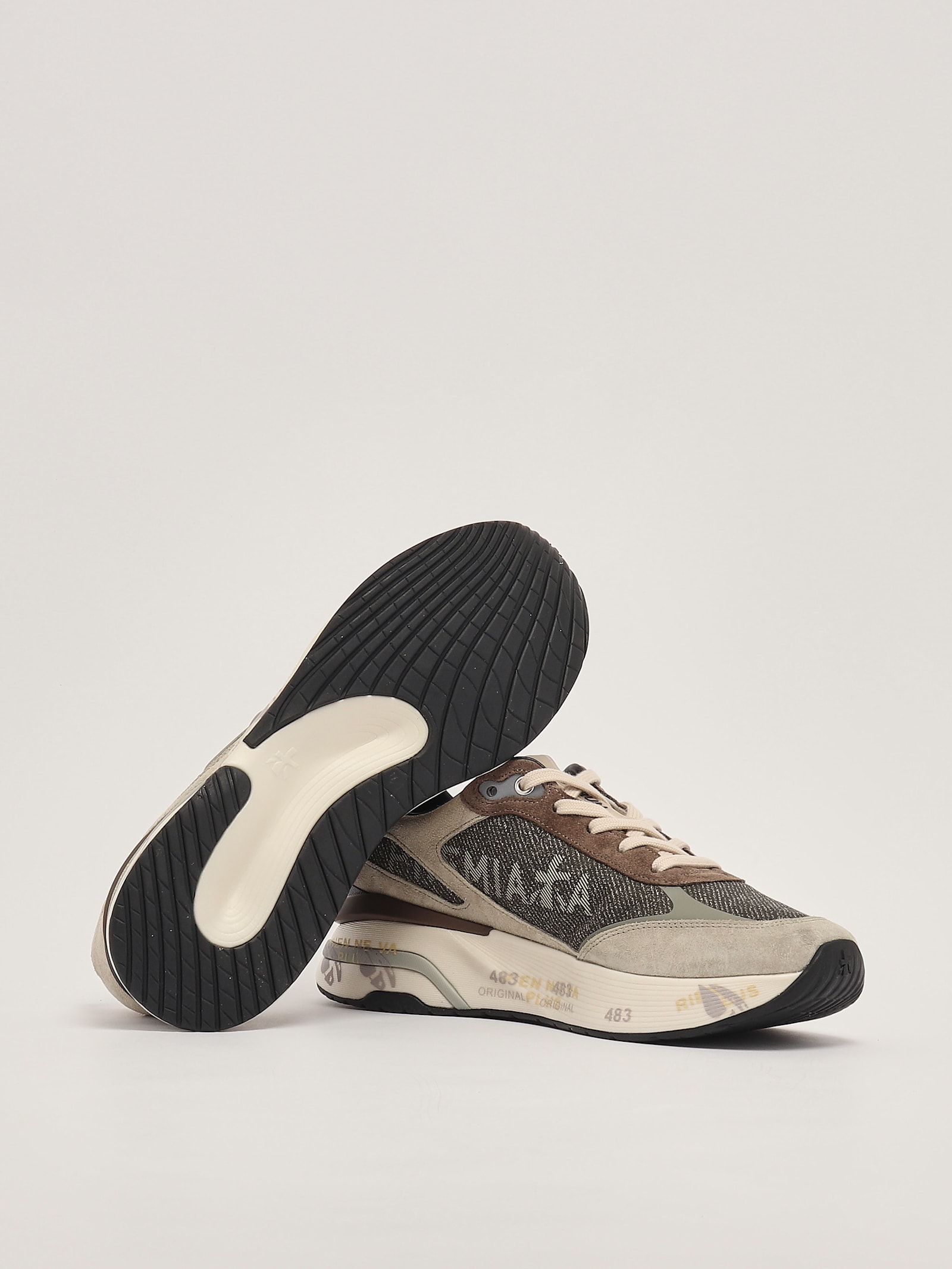 Shop Premiata Sneakers Sneaker In Marrone